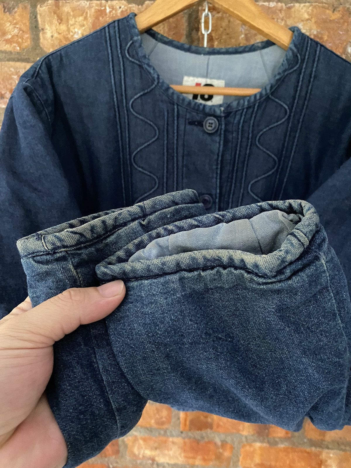 Issey Miyake 1990s I.S denim crop padded jacket Size US M / EU 48-50 / 2 - 7 Thumbnail