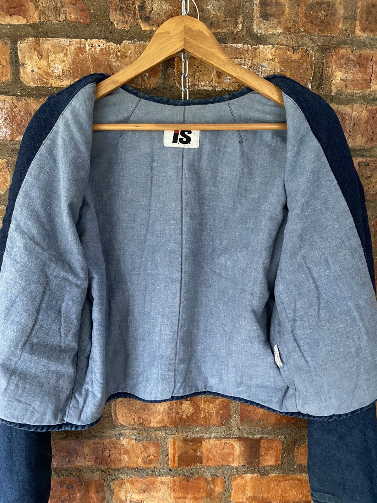 Issey Miyake 1990s I.S denim crop padded jacket Size US M / EU 48-50 / 2 - 8 Thumbnail