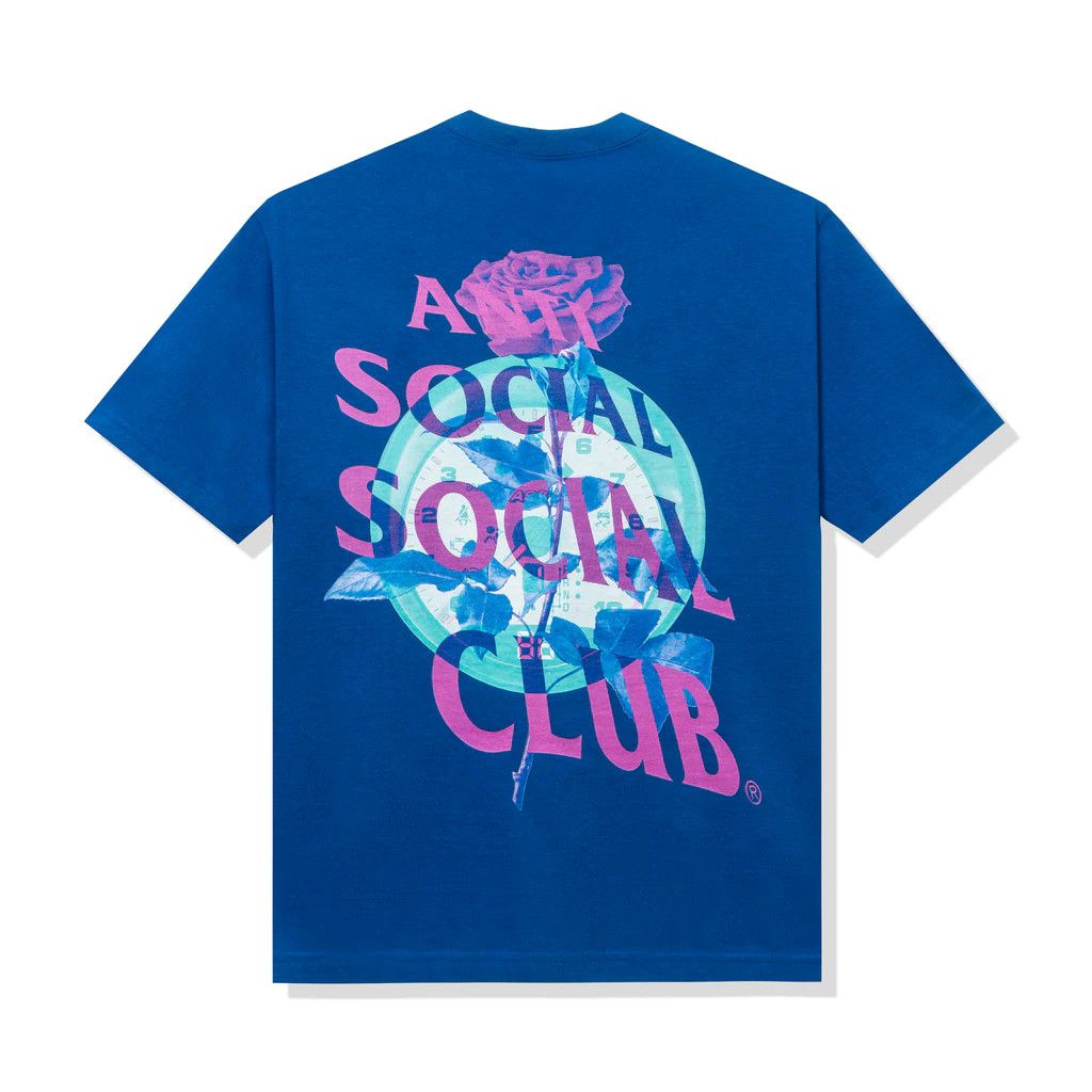 image of Anti Social Social Club Ds Purple Assc Out Of Time Blue Tee Bape Kith Kaws Vlone Fog (Size 2XL)