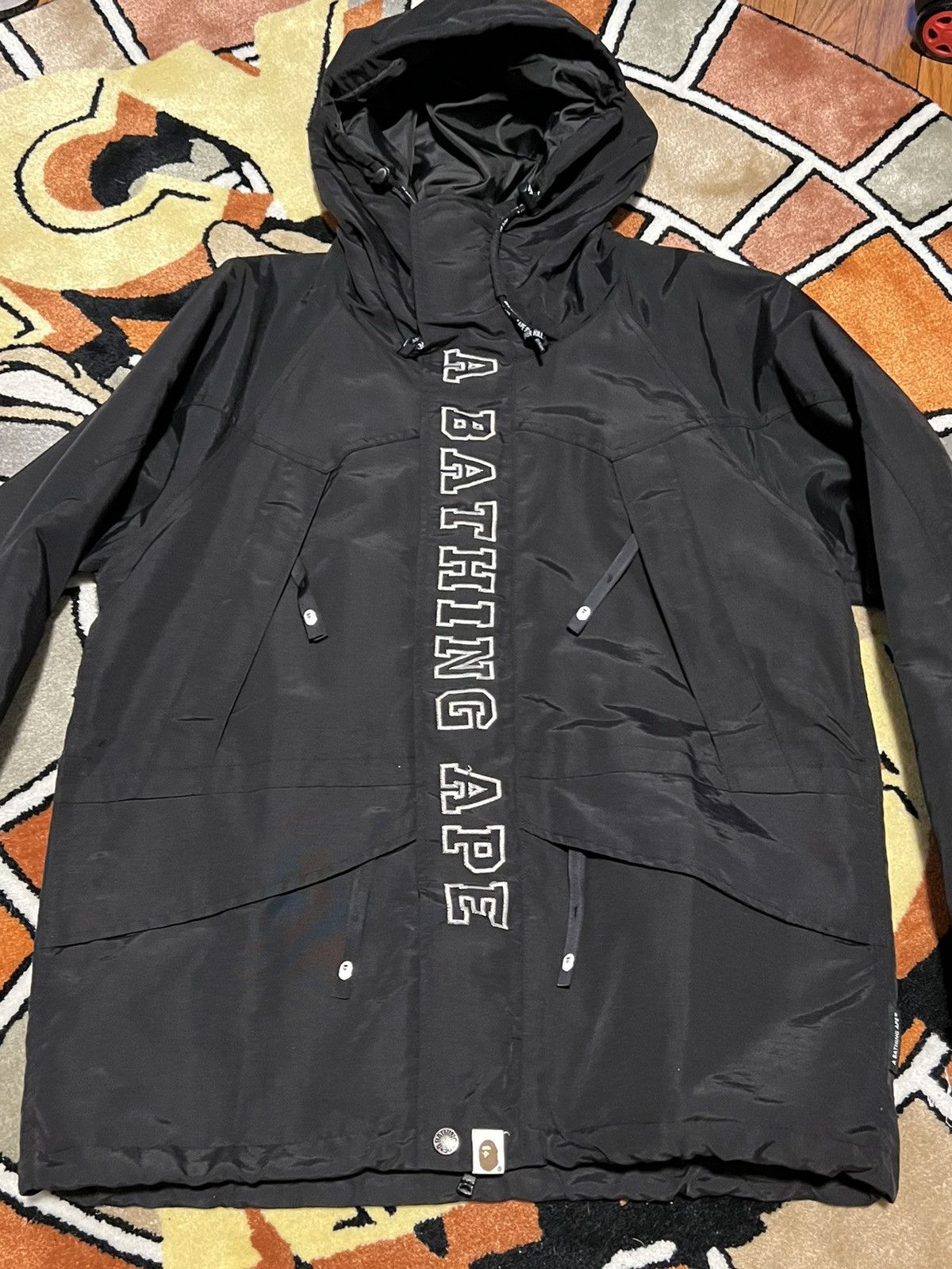 Bape happy new year snowboard hot sale jacket black