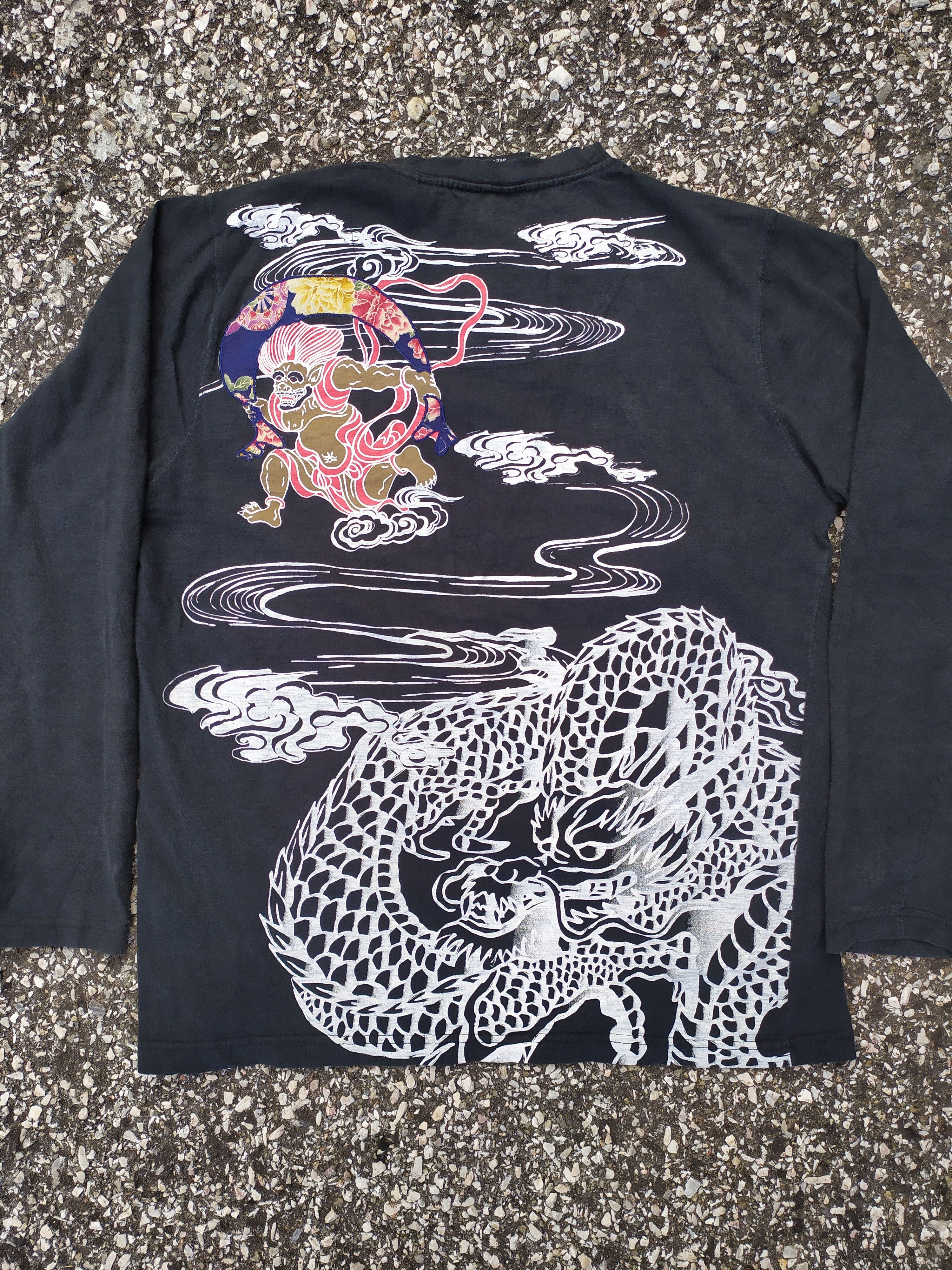 Japanese Brand Dragon and Evil Spirit Big Logo Printed Sukajan T-Shirt Size US M / EU 48-50 / 2 - 1 Thumbnail