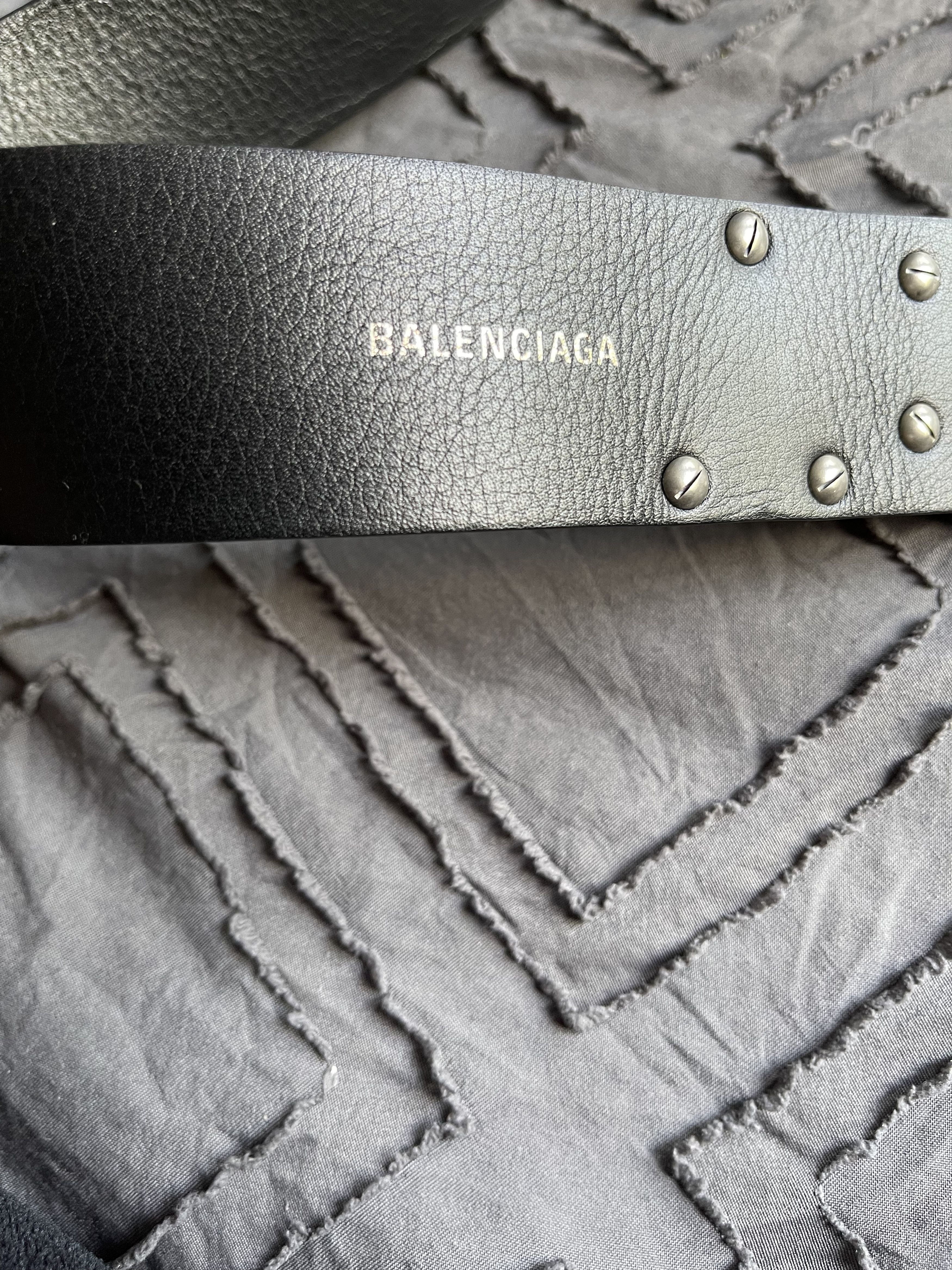 Balenciaga Balenciaga logo lettering metal belt | Grailed