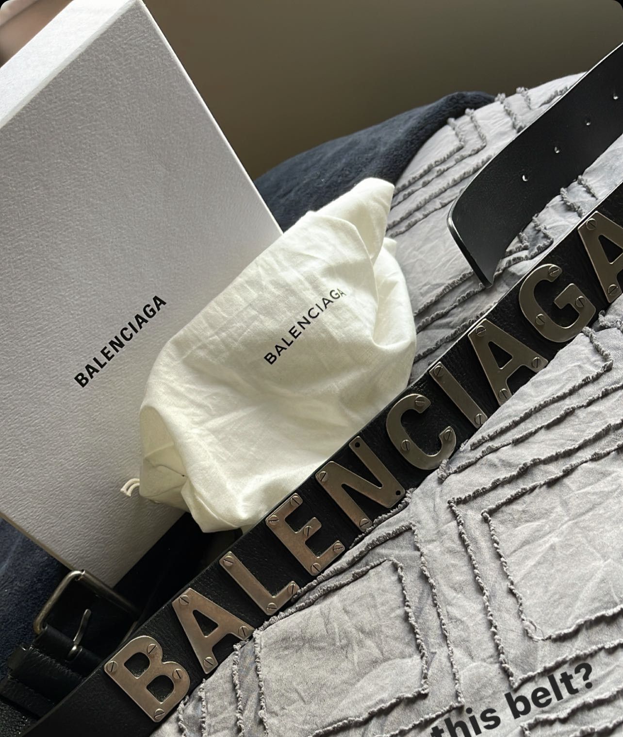 Balenciaga Balenciaga logo lettering metal belt | Grailed