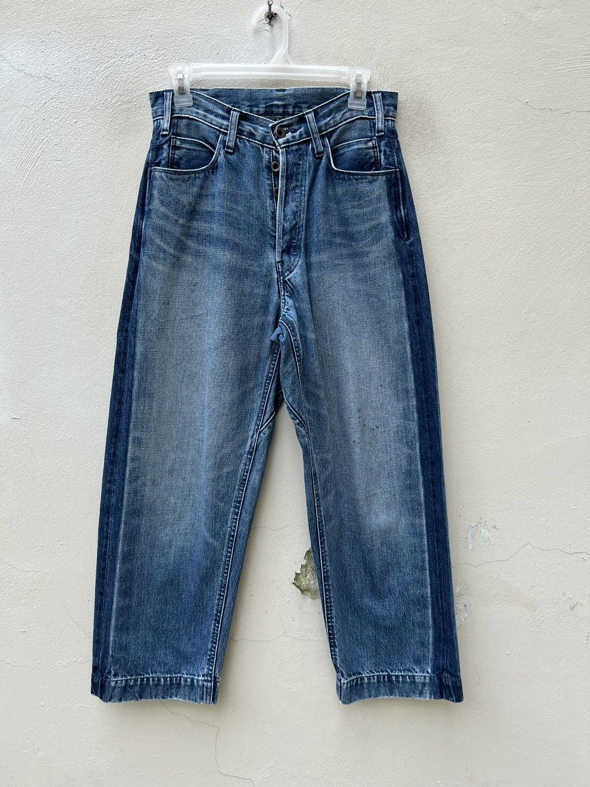 BRU NA BOINNE Bru Na Boinne Japan Side Stripe Selvedge Denim Cropped Jeans Size US 29 - 6 Thumbnail