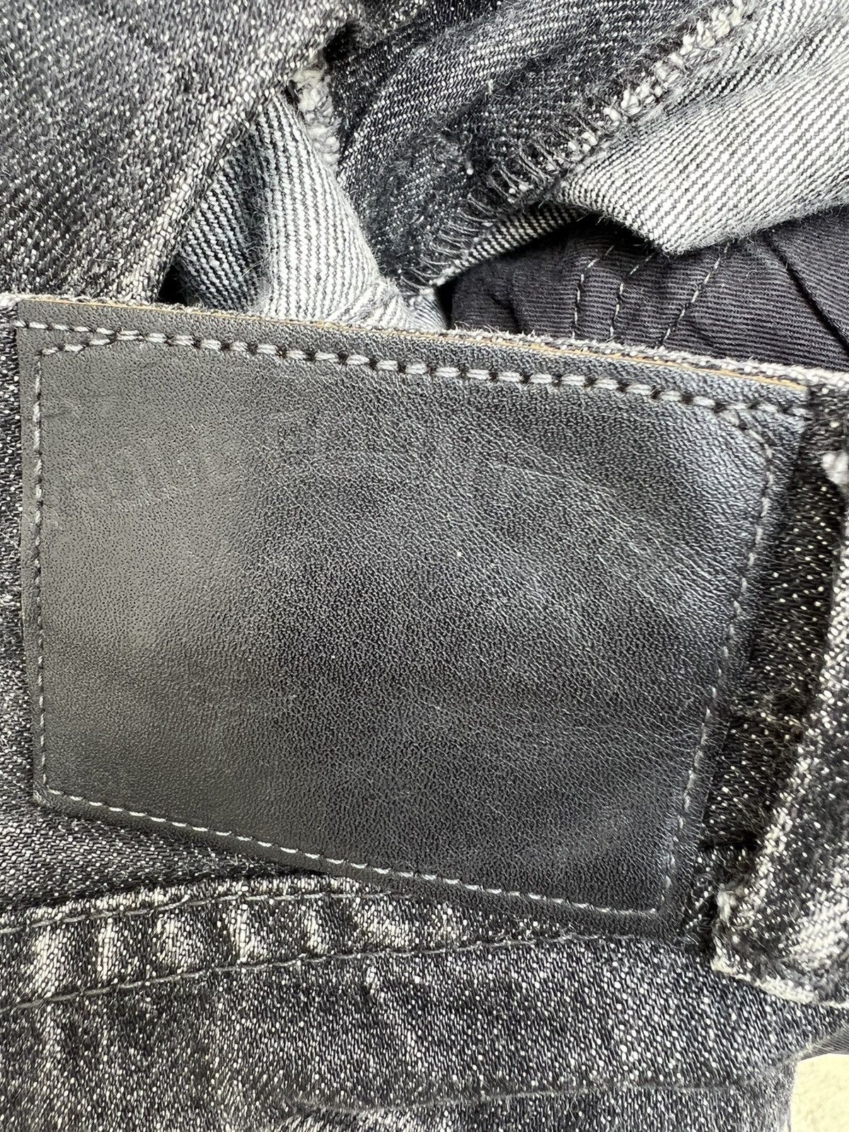 Full Count & Co. × Vintage Vintage 90s Full Count Japan Hybrid Leather Selvedge Jeans Size US 30 / EU 46 - 21 Thumbnail