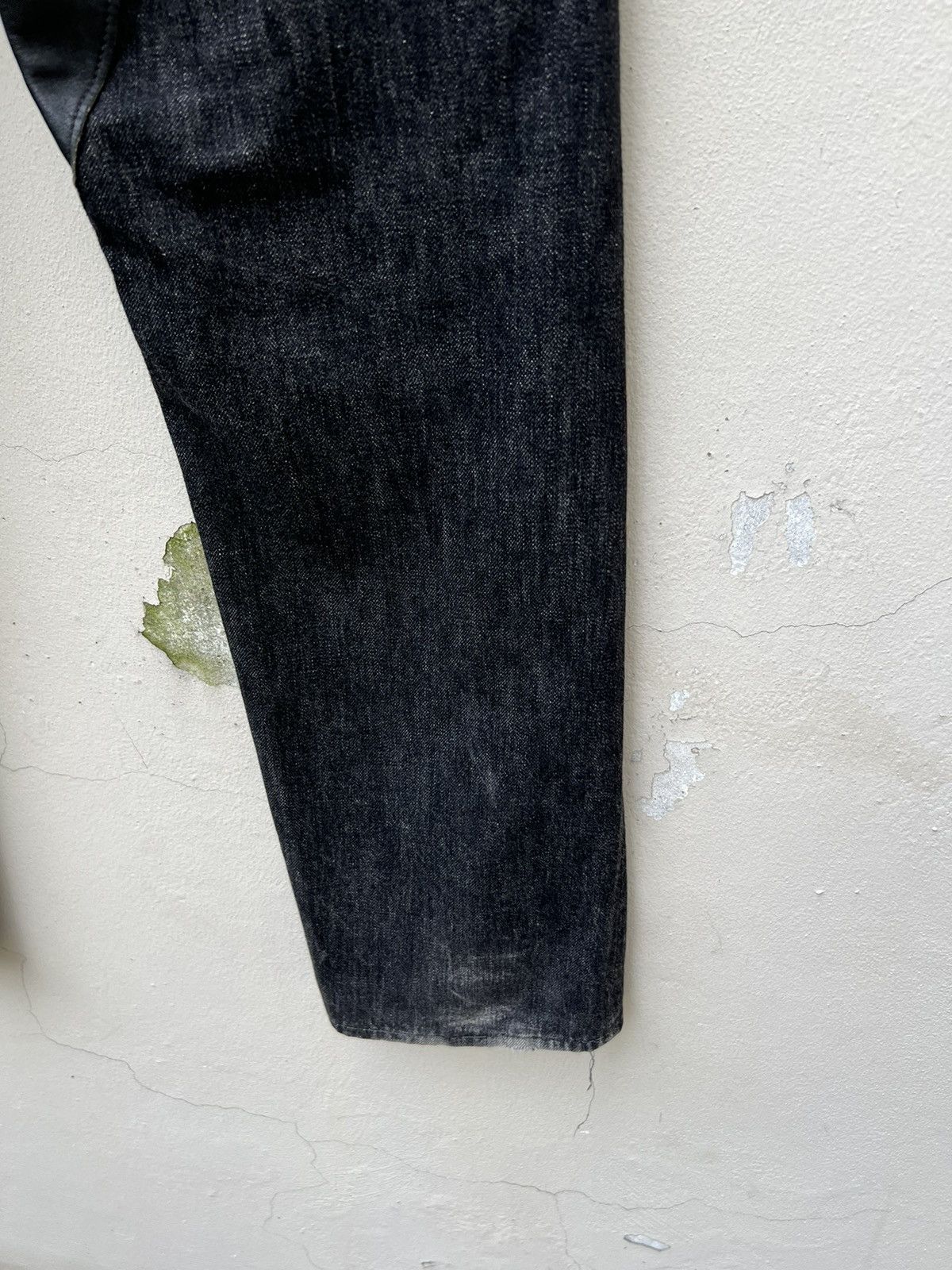 Full Count & Co. × Vintage Vintage 90s Full Count Japan Hybrid Leather Selvedge Jeans Size US 30 / EU 46 - 18 Thumbnail