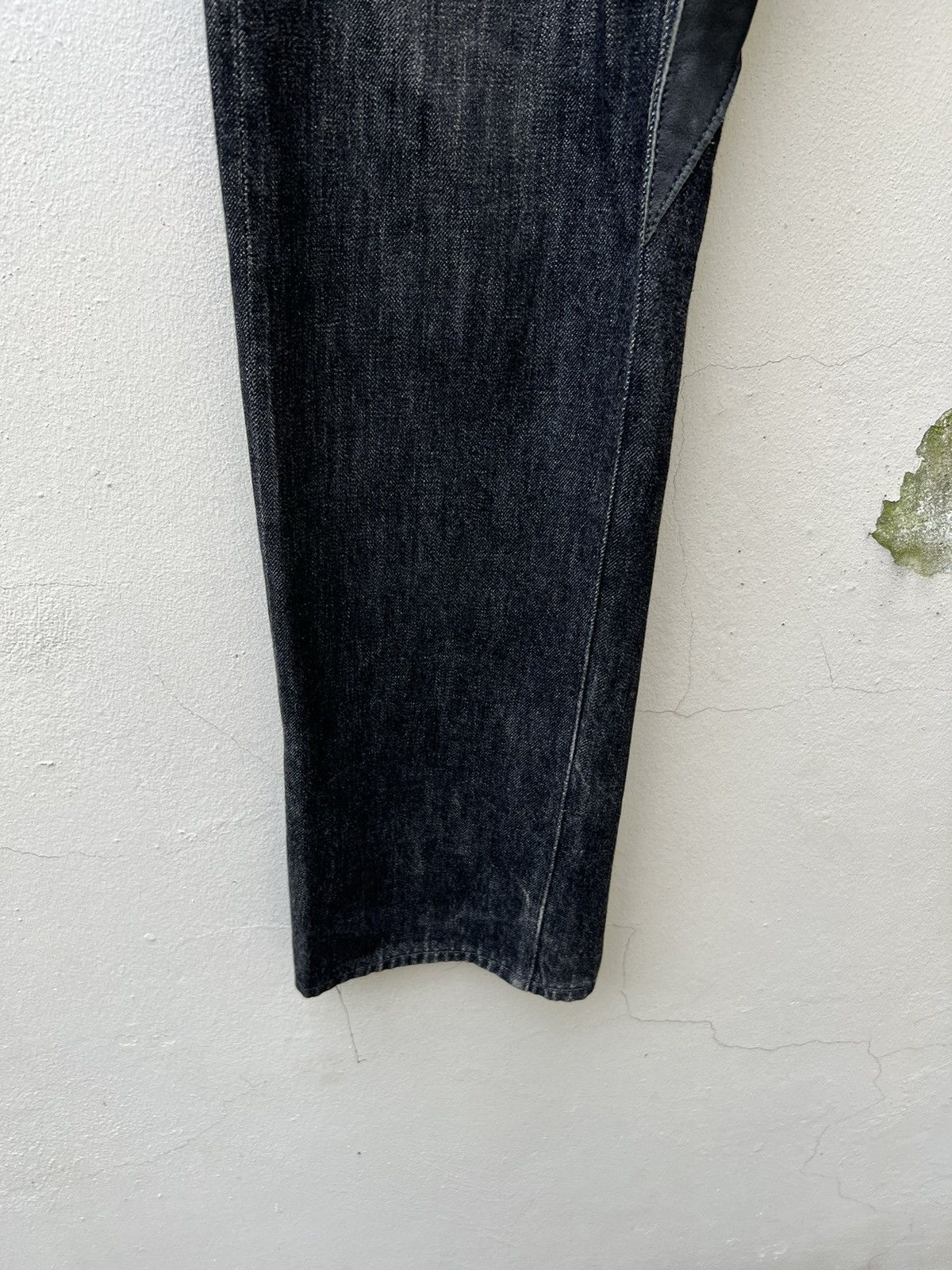 Full Count & Co. × Vintage Vintage 90s Full Count Japan Hybrid Leather Selvedge Jeans Size US 30 / EU 46 - 10 Thumbnail