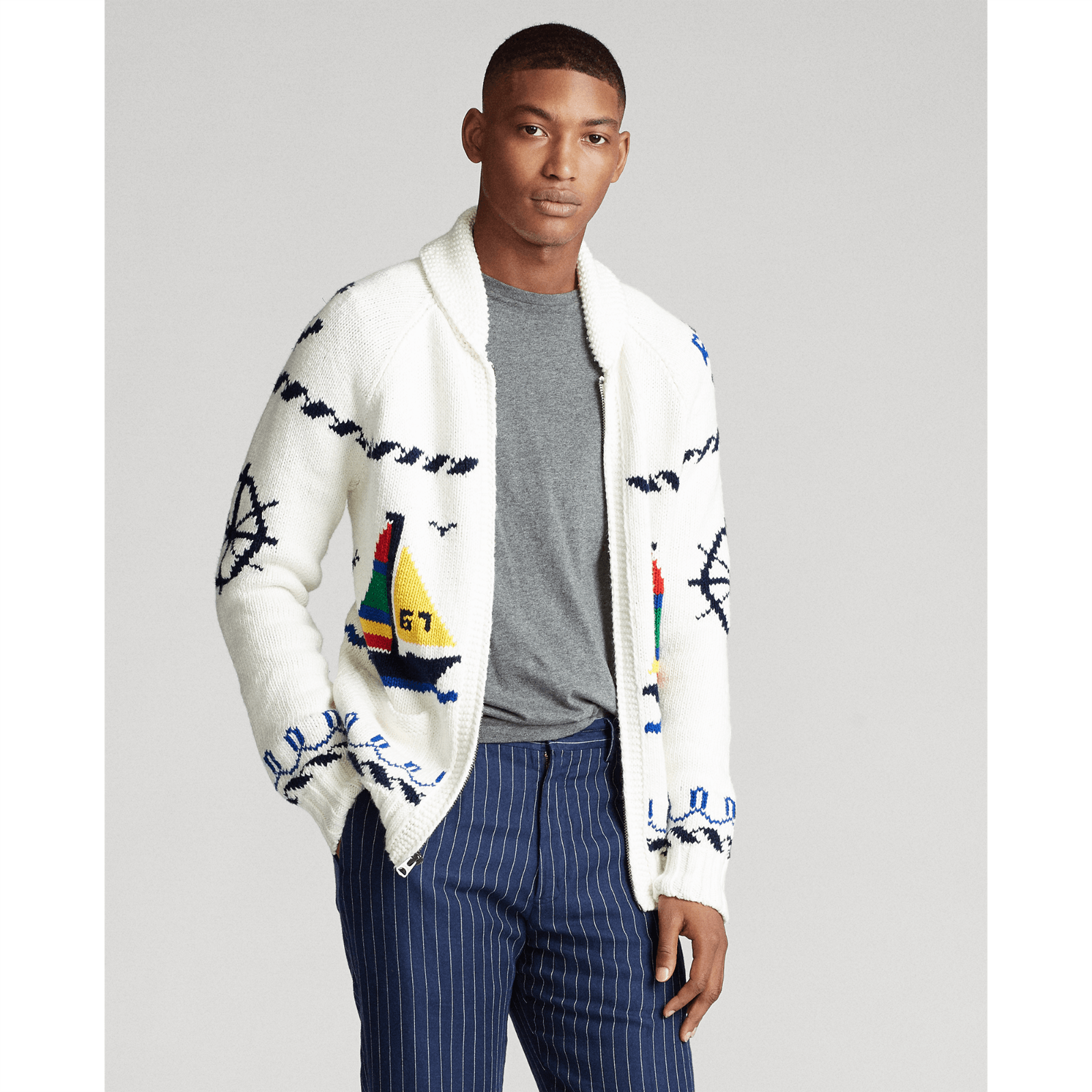 Polo Ralph Lauren Polo Ralph Lauren Cardigan Nautical Boat Sweater XL Size US XL / EU 56 / 4 - 6 Thumbnail