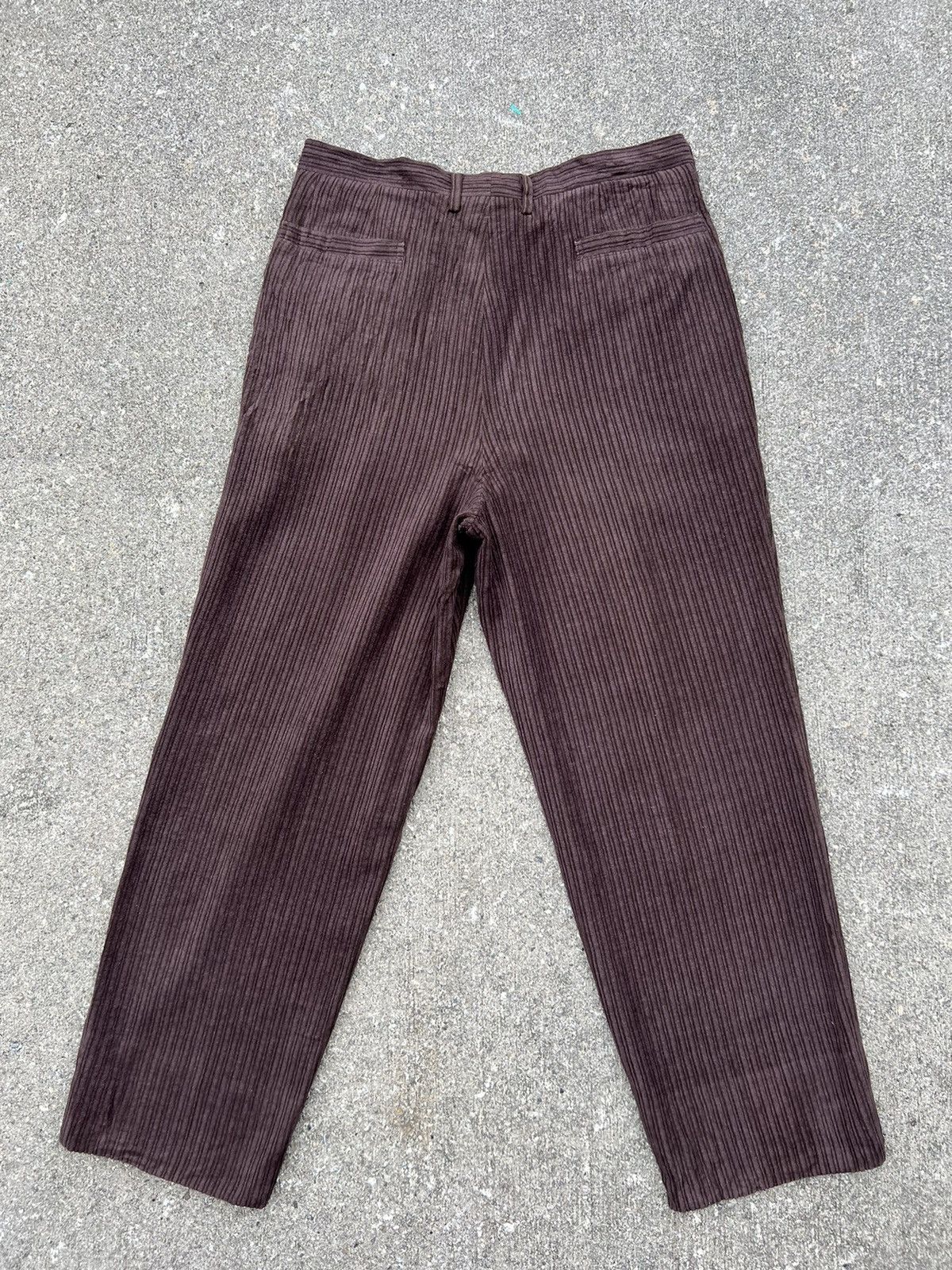 Balenciaga Vintage Balenciaga Paris Baggy Brown Corduroy Trouser Pant Size US 33 - 5 Thumbnail
