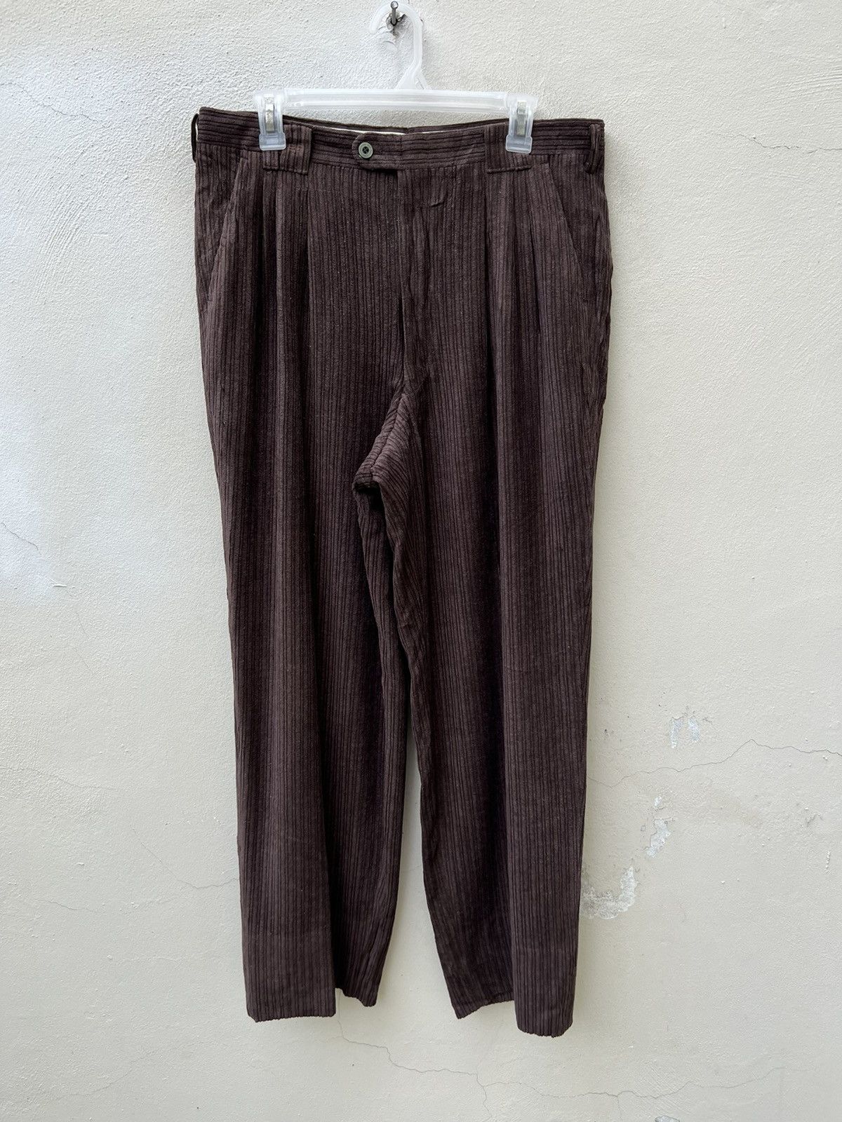 Balenciaga Vintage Balenciaga Paris Baggy Brown Corduroy Trouser Pant Size US 33 - 6 Thumbnail