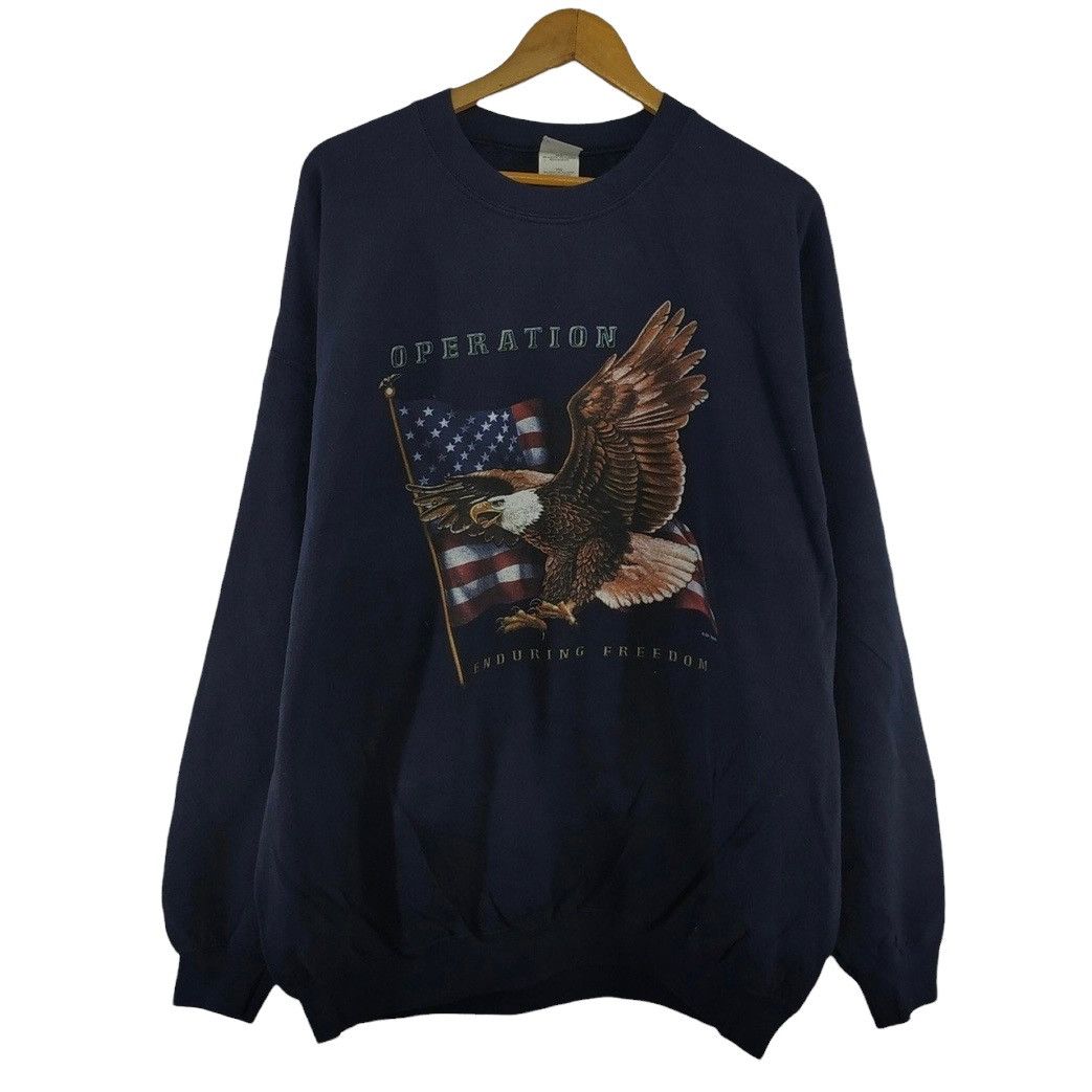 Vintage Operation Enduring Freedom Eagle Vintage Sweatshirt. #A7 Size US XXL / EU 58 / 5 - 1 Thumbnail