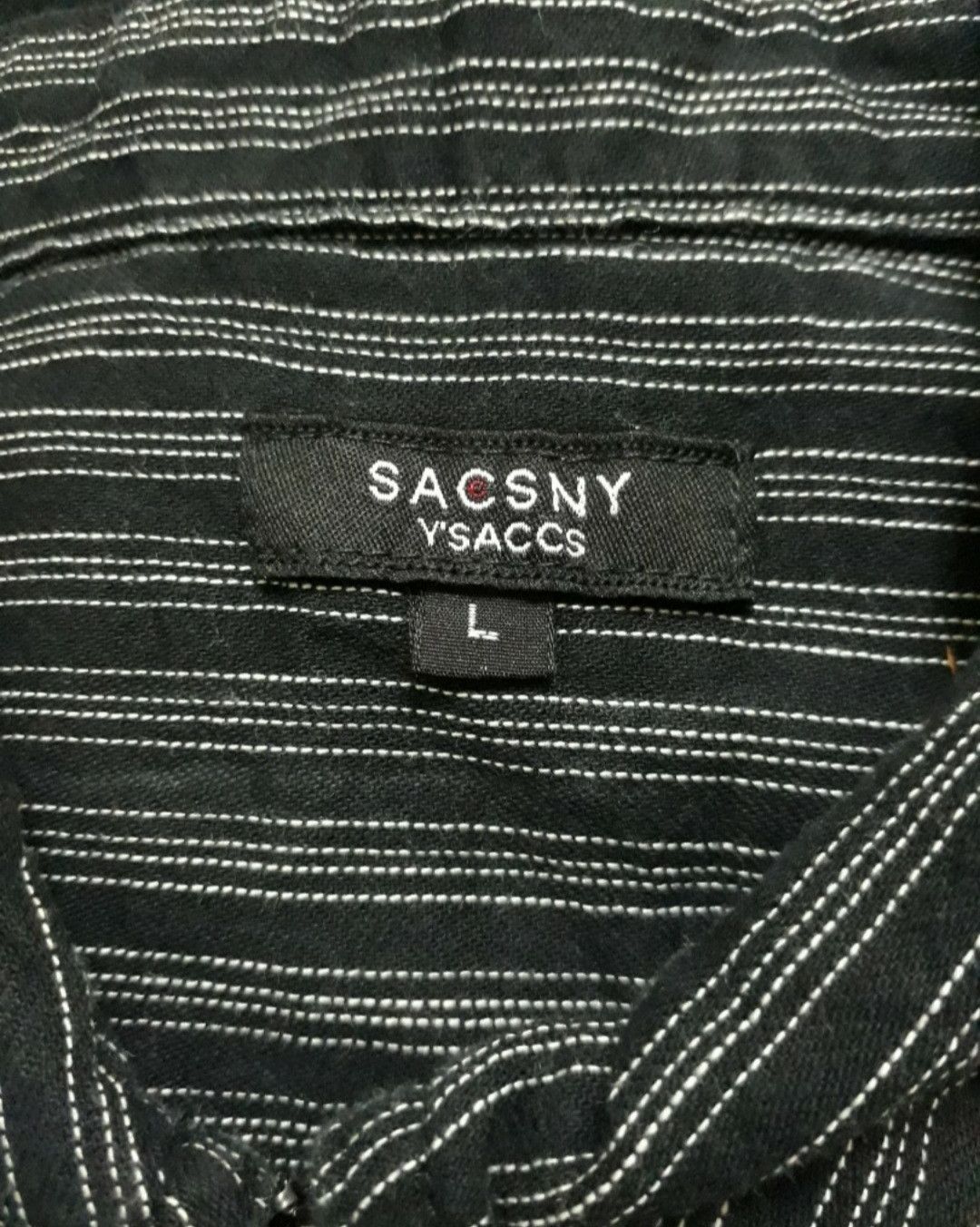 Yohji Yamamoto 💥Ysaccs yohji yamamoto Stripe Denim Pullover Size US L / EU 52-54 / 3 - 2 Thumbnail