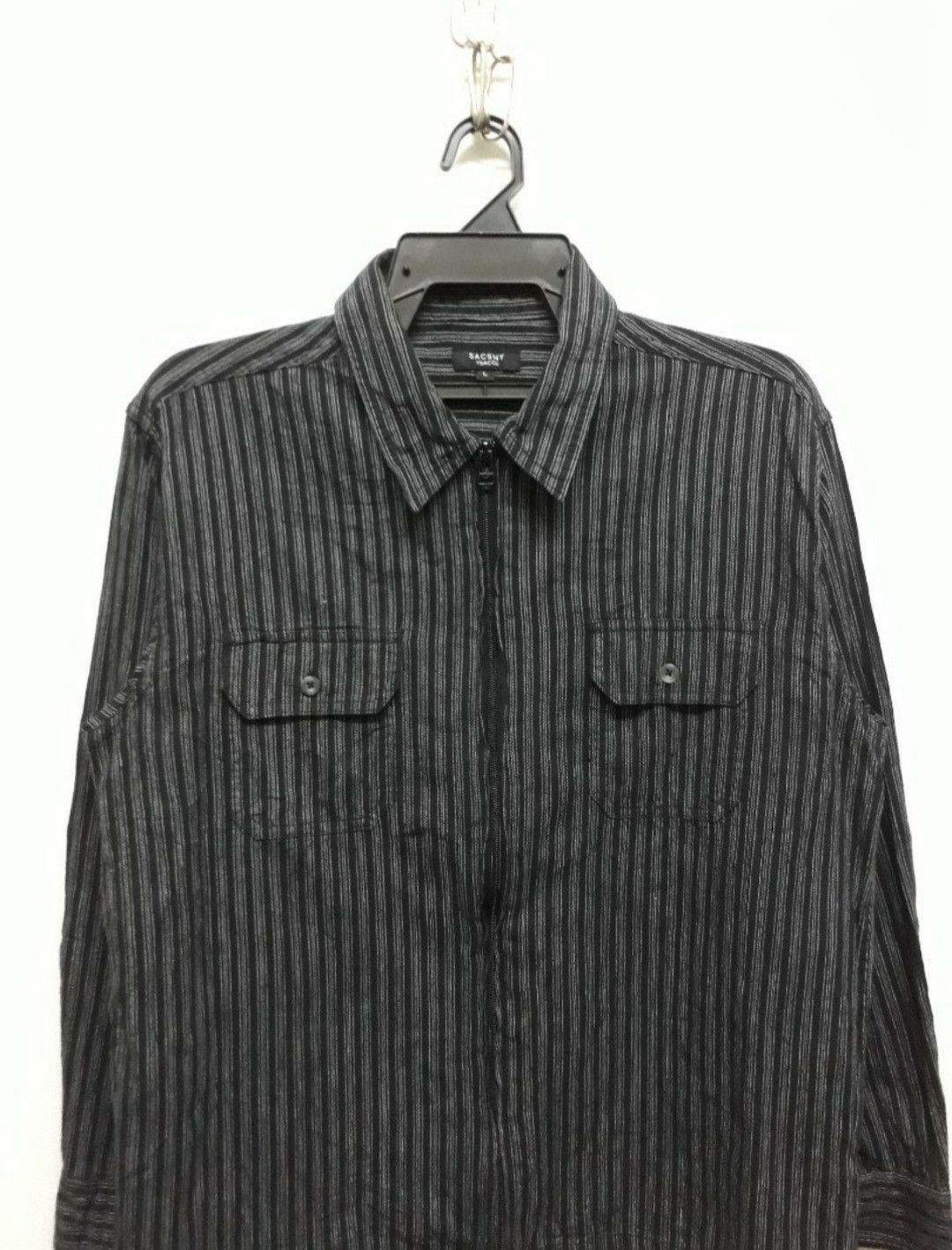 Yohji Yamamoto 💥Ysaccs yohji yamamoto Stripe Denim Pullover Size US L / EU 52-54 / 3 - 6 Thumbnail