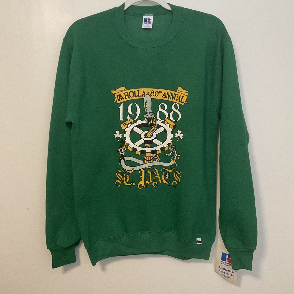 Russell Athletic × Vintage Russell Athletic Missouri Rolla St Pat’s 1988 Sweatshirt NWT Size US M / EU 48-50 / 2 - 1 Thumbnail