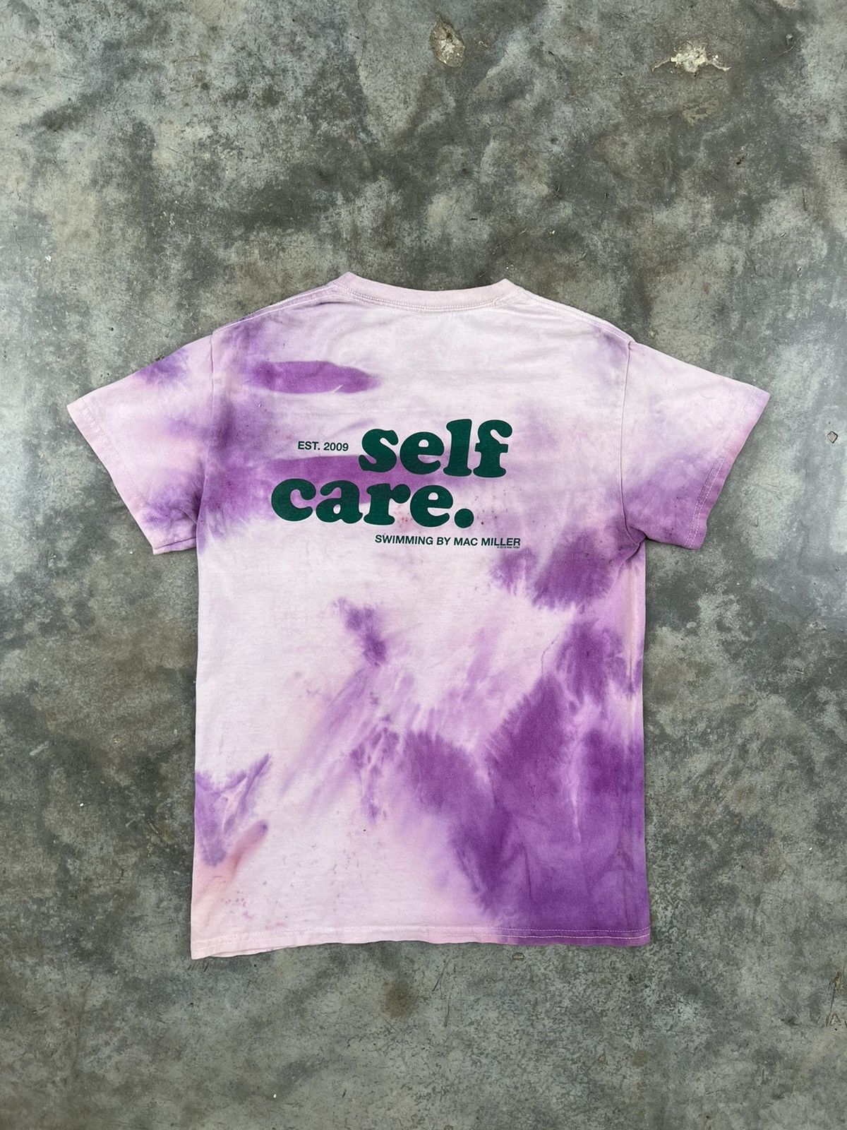 Mac Miller Mac Miller " Self Care " Tie Dye Swimming Tee Sz. Small Size US S / EU 44-46 / 1 - 1 Thumbnail