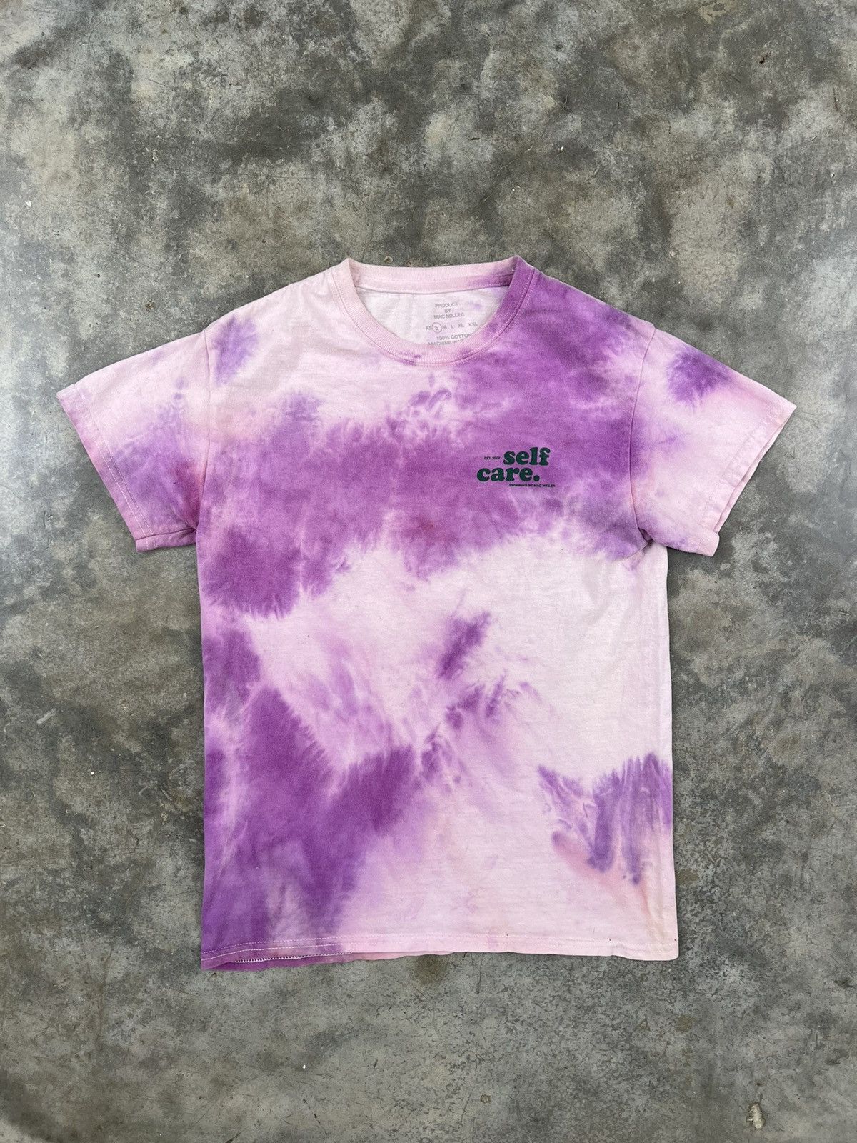 Mac Miller Mac Miller " Self Care " Tie Dye Swimming Tee Sz. Small Size US S / EU 44-46 / 1 - 3 Thumbnail