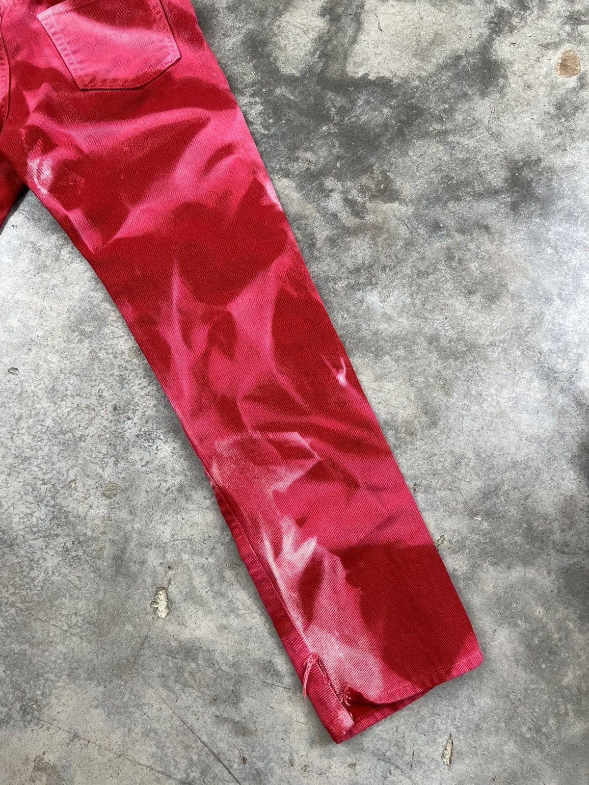 424 424 On Fairfax x Armes Red Tie Dye Denim Jeans Sz. 30 Size US 30 / EU 46 - 7 Thumbnail