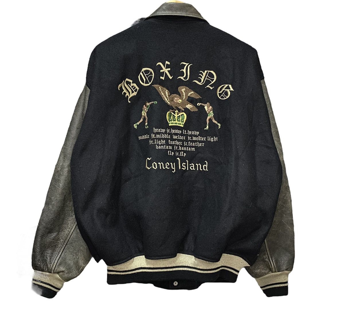 OLD   LEATHER VARSITY JKT  M  日本製 Japanese Brand × Vintage 🔥NS247🔥Vintage Westside Leather