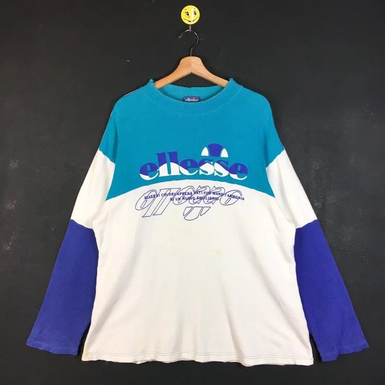 Vintage Ellesse Sweatshirt Multicolor Big logo