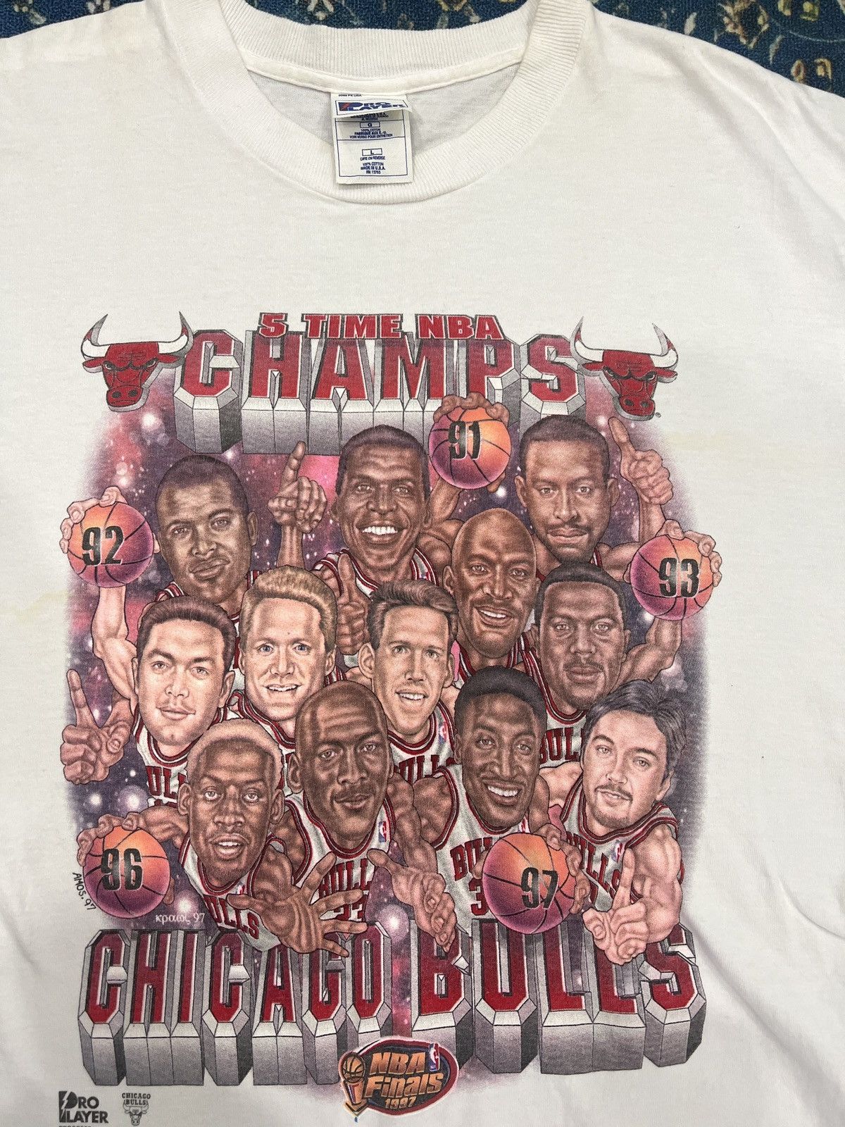 NBA × Pro Player × Vintage Vintage Pro Player Chicago 97 rodman distressed Size US L / EU 52-54 / 3 - 1 Thumbnail