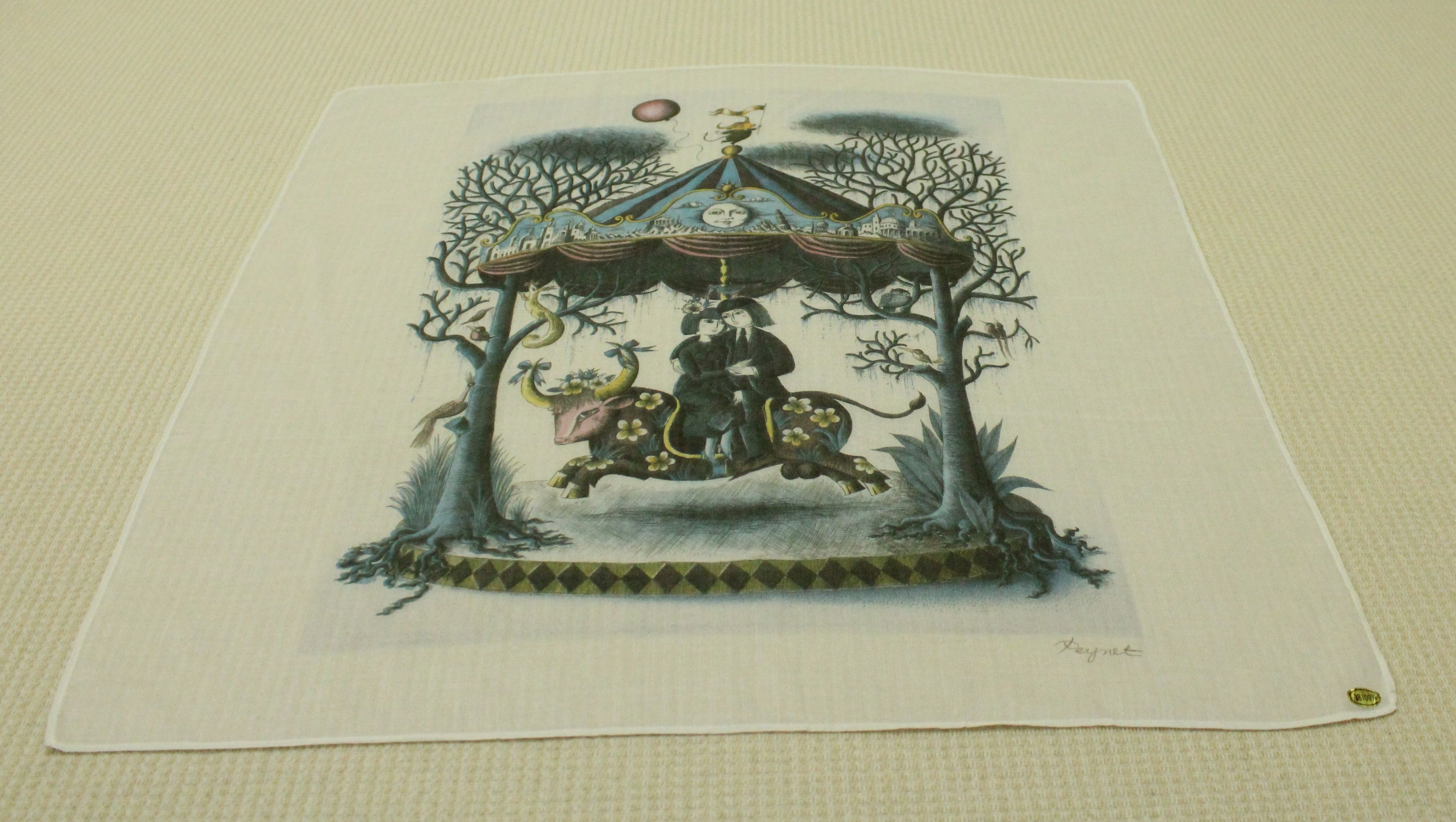Vintage RAYMOND PEYNET Handkerchief Neckerchief Bandana ART Japan Size ONE SIZE - 2 Thumbnail