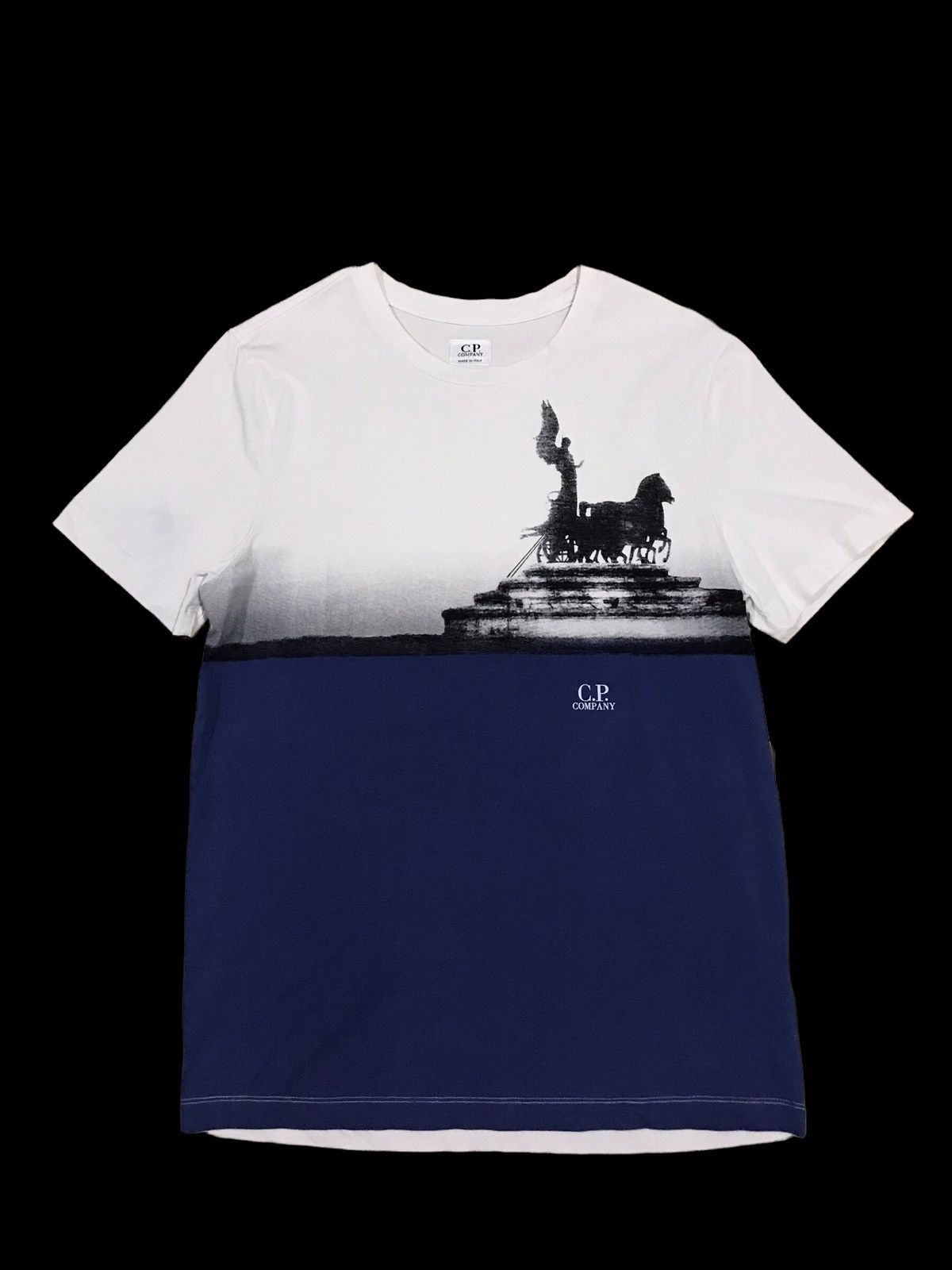 C.P. Company CP Company White Blue Two Tone Tshirt Size US M / EU 48-50 / 2 - 1 Thumbnail