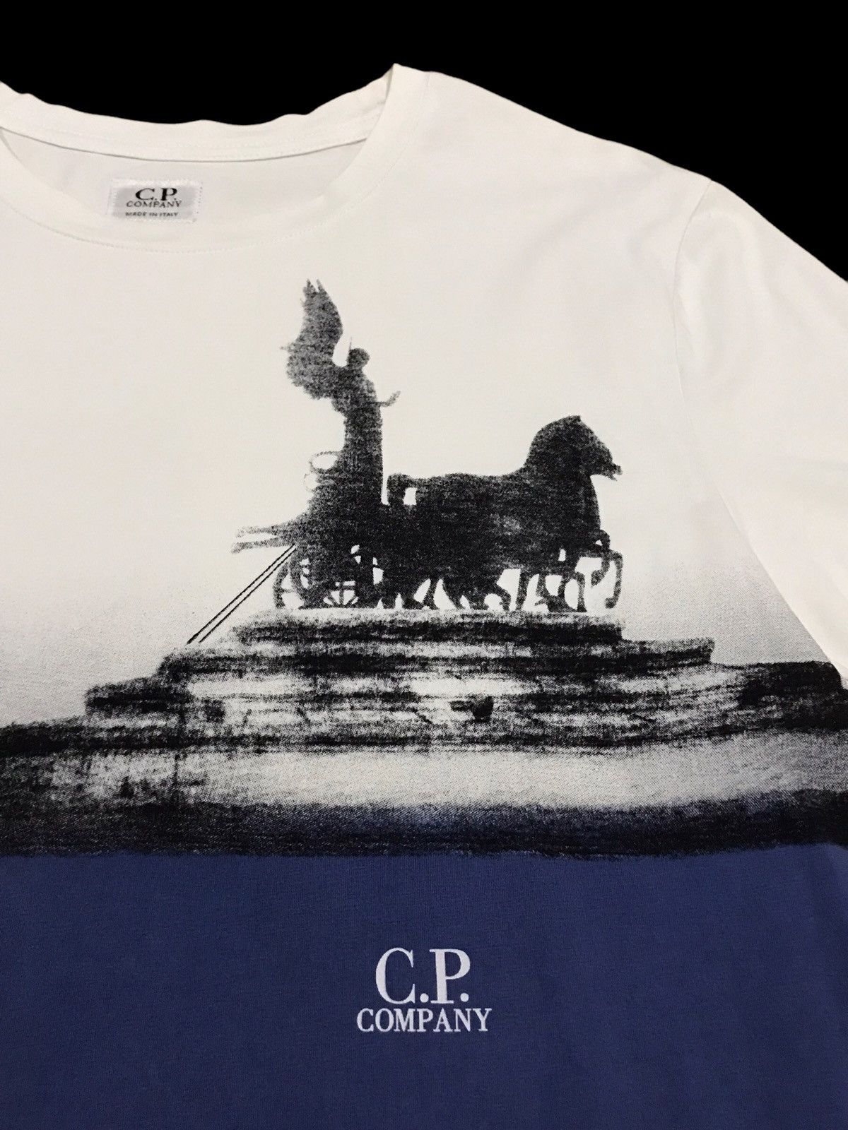 C.P. Company CP Company White Blue Two Tone Tshirt Size US M / EU 48-50 / 2 - 3 Thumbnail