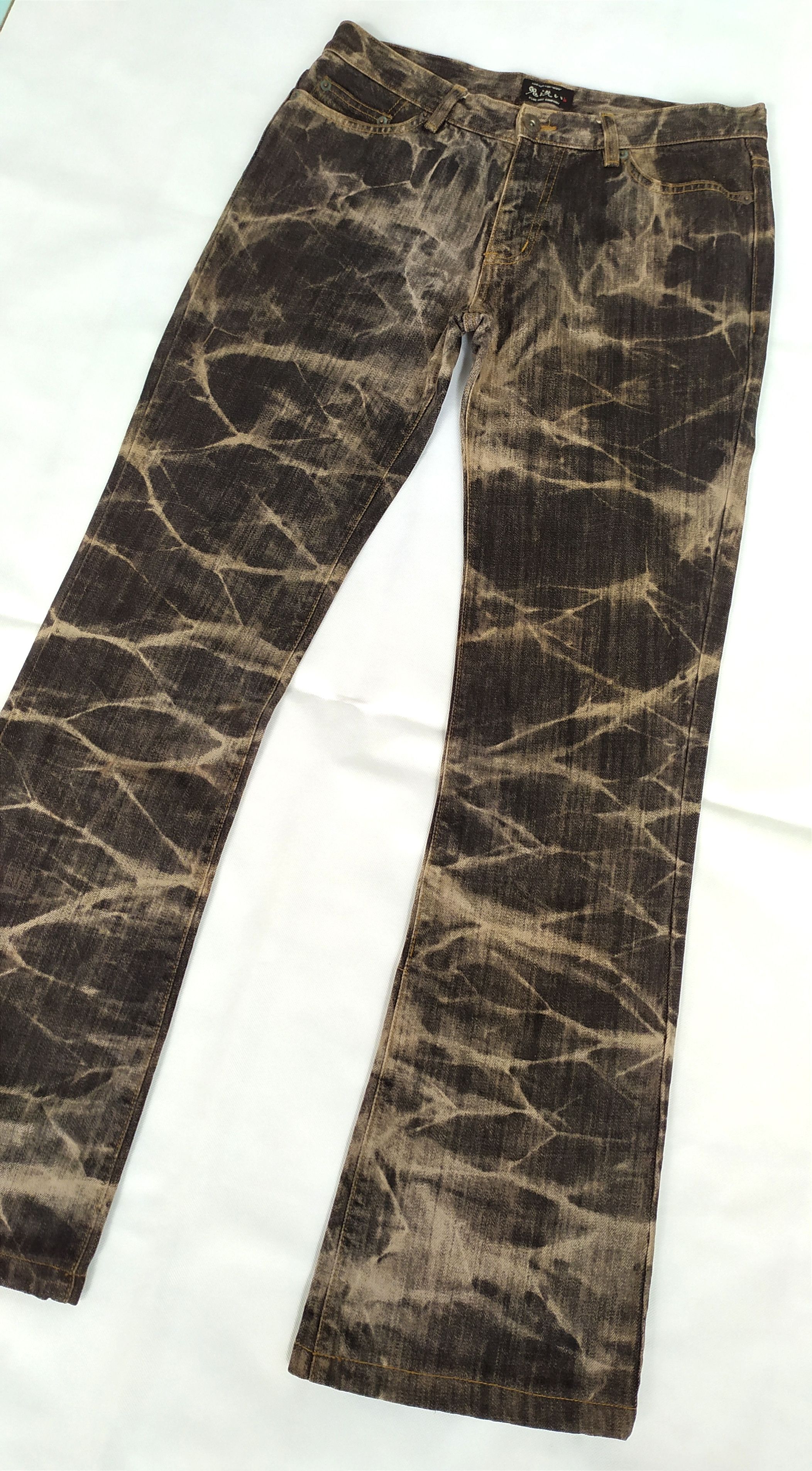 Blue Blue Japan Japanese brand BLUE WAY bleach denim pants Size US 31 - 4 Thumbnail