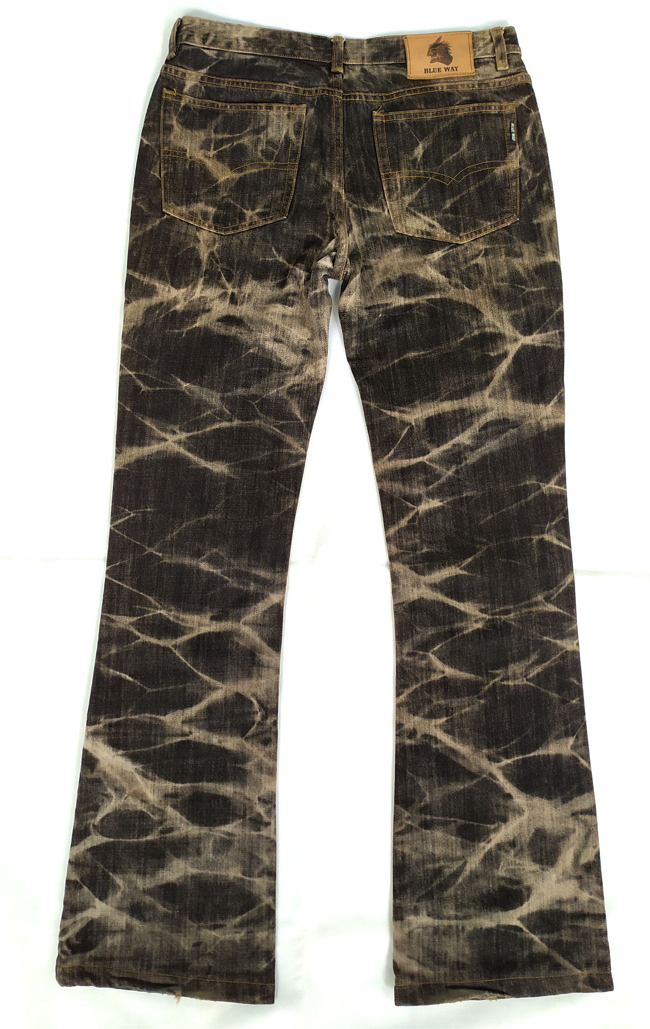 Blue Blue Japan Japanese brand BLUE WAY bleach denim pants Size US 31 - 5 Thumbnail