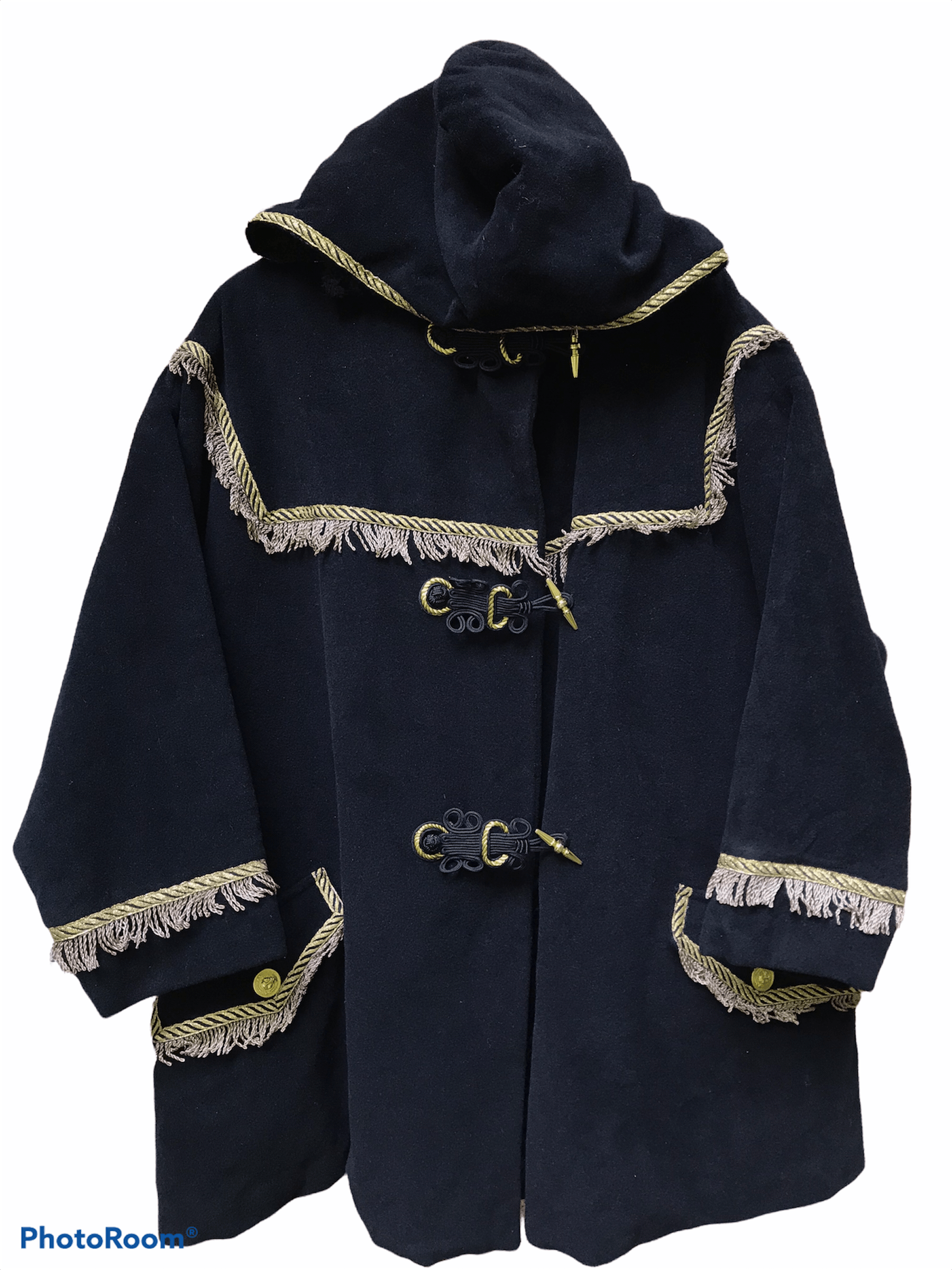 Versace Versus Gianni Versace Wool Duffle Hooded Jacket Size US L / EU 52-54 / 3 - 1 Thumbnail
