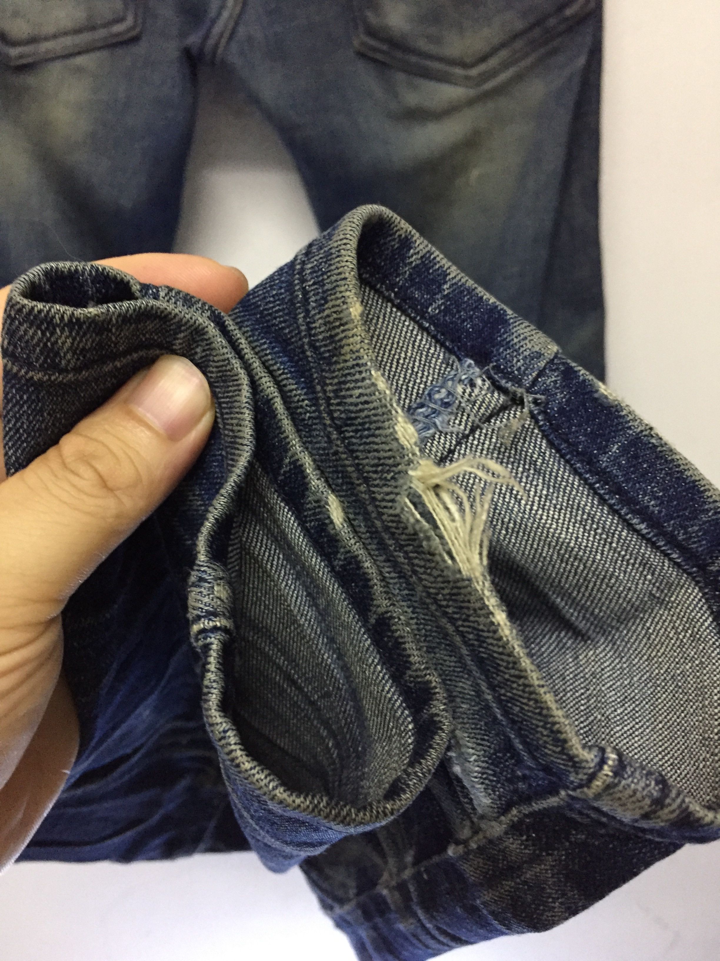Tornado Mart 2000s MIDAS Japan faded-out distressed slim denim Size US 28 / EU 44 - 18 Thumbnail