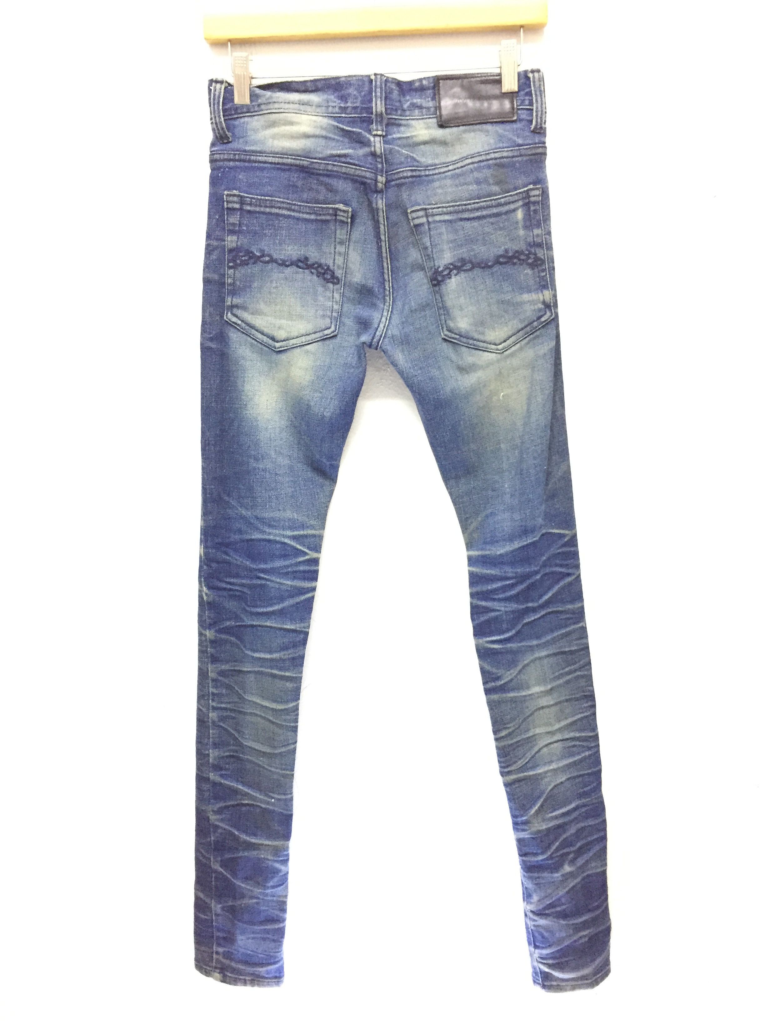 Tornado Mart 2000s MIDAS Japan faded-out distressed slim denim Size US 28 / EU 44 - 13 Thumbnail
