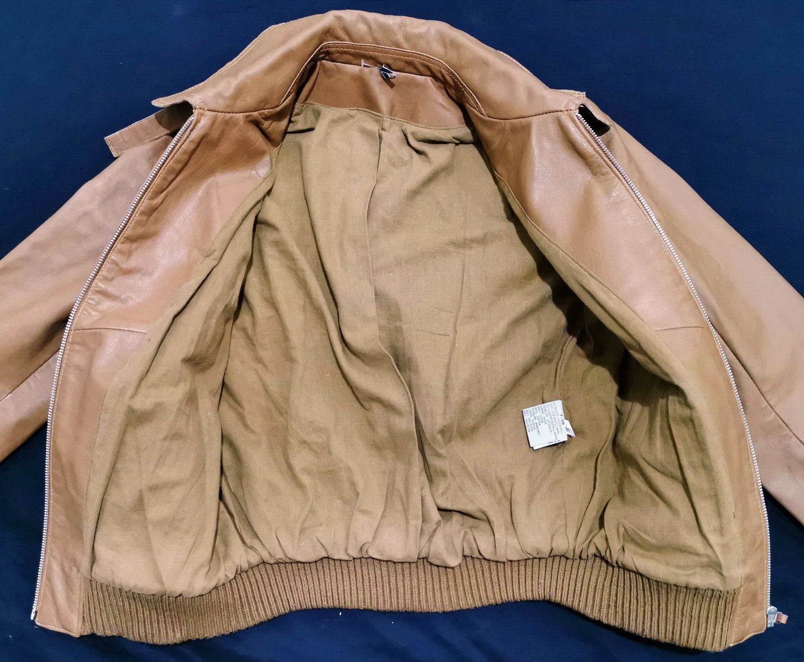 Vintage BALI BARRET Leather Bomber jacket . France.