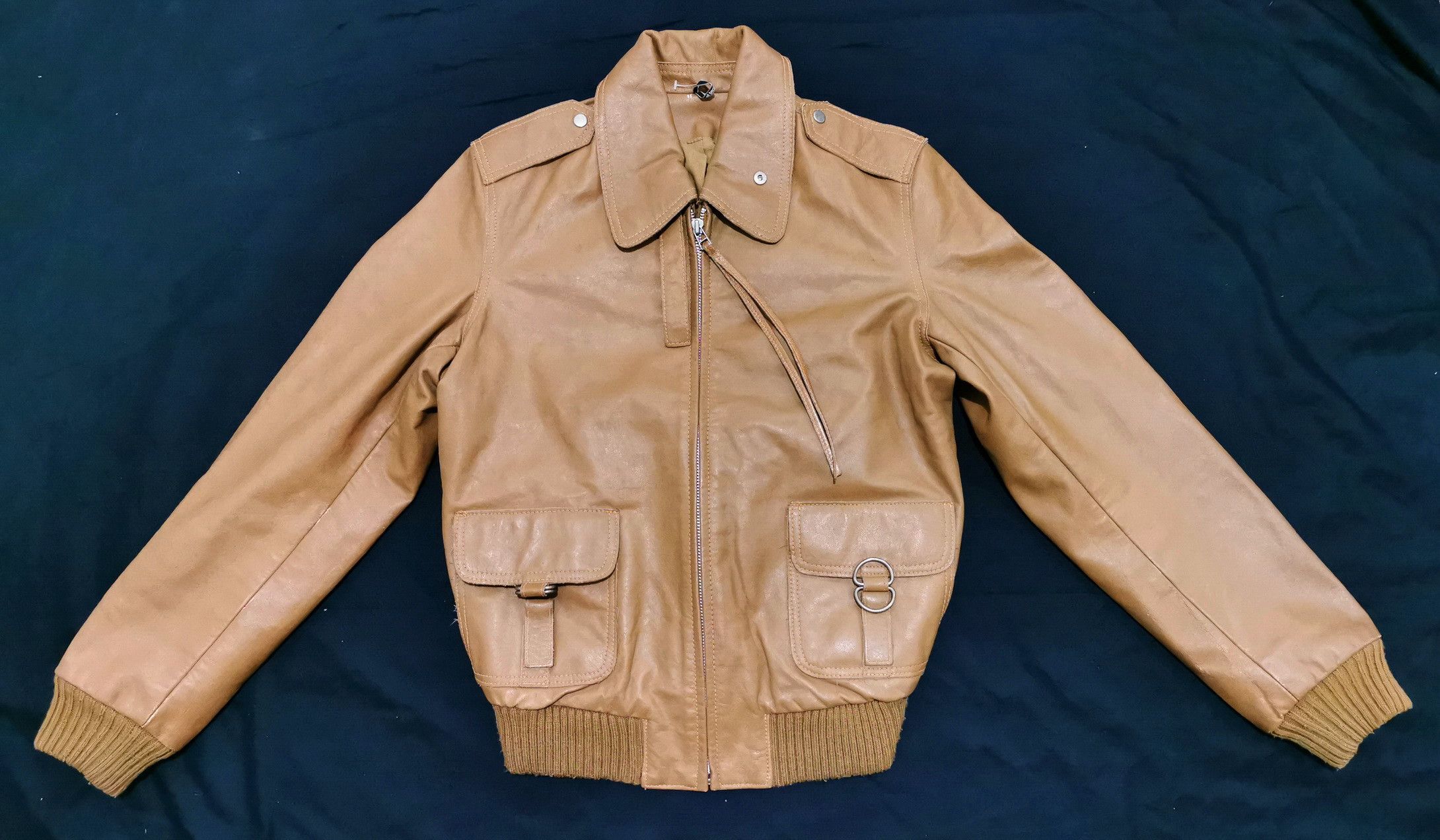 ジャケット・アウター bali barret leather jkt made in France Vintage BALI BARRET Leather Bomber jacket . France.