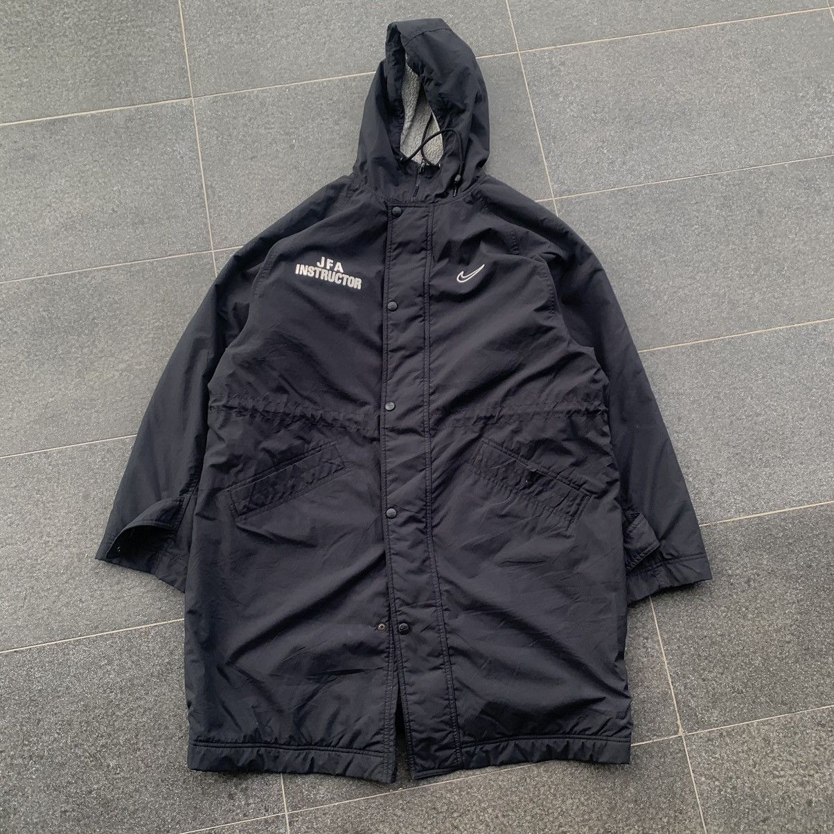 Nike Vintage NIKE Centre Logo Winter Fleece Parka Jacket Size US XL / EU 56 / 4 - 3 Thumbnail