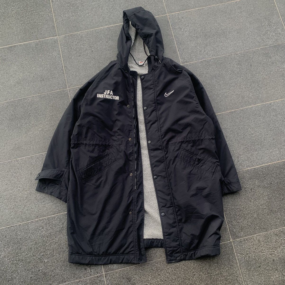 Nike Vintage NIKE Centre Logo Winter Fleece Parka Jacket Size US XL / EU 56 / 4 - 2 Thumbnail