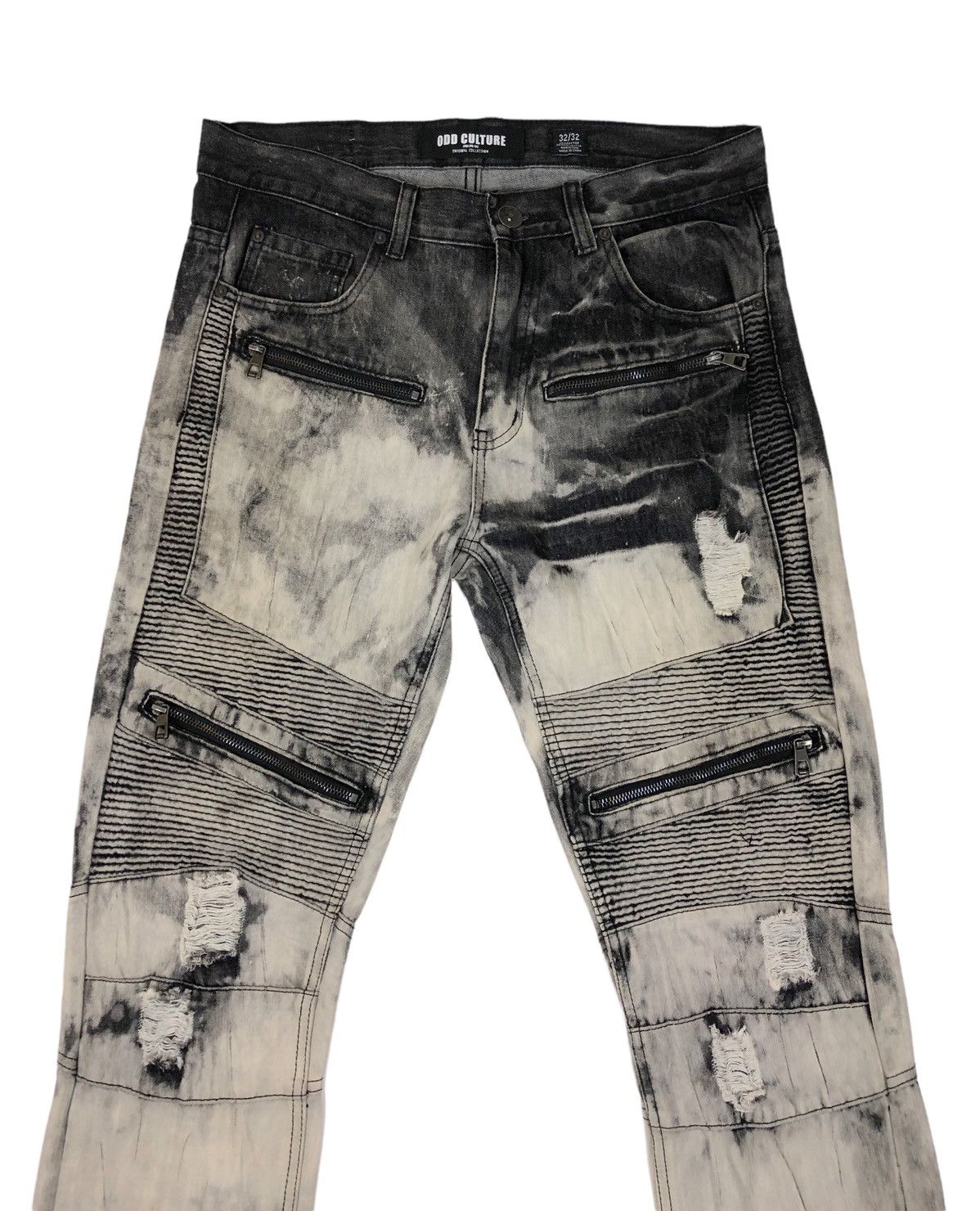 Japanese Brand Japanese Brand Odd Culture Acid Wash Biker Style Jeans Size US 35 - 3 Thumbnail
