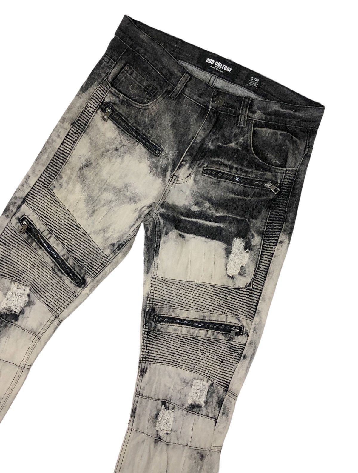 Japanese Brand Japanese Brand Odd Culture Acid Wash Biker Style Jeans Size US 35 - 5 Thumbnail
