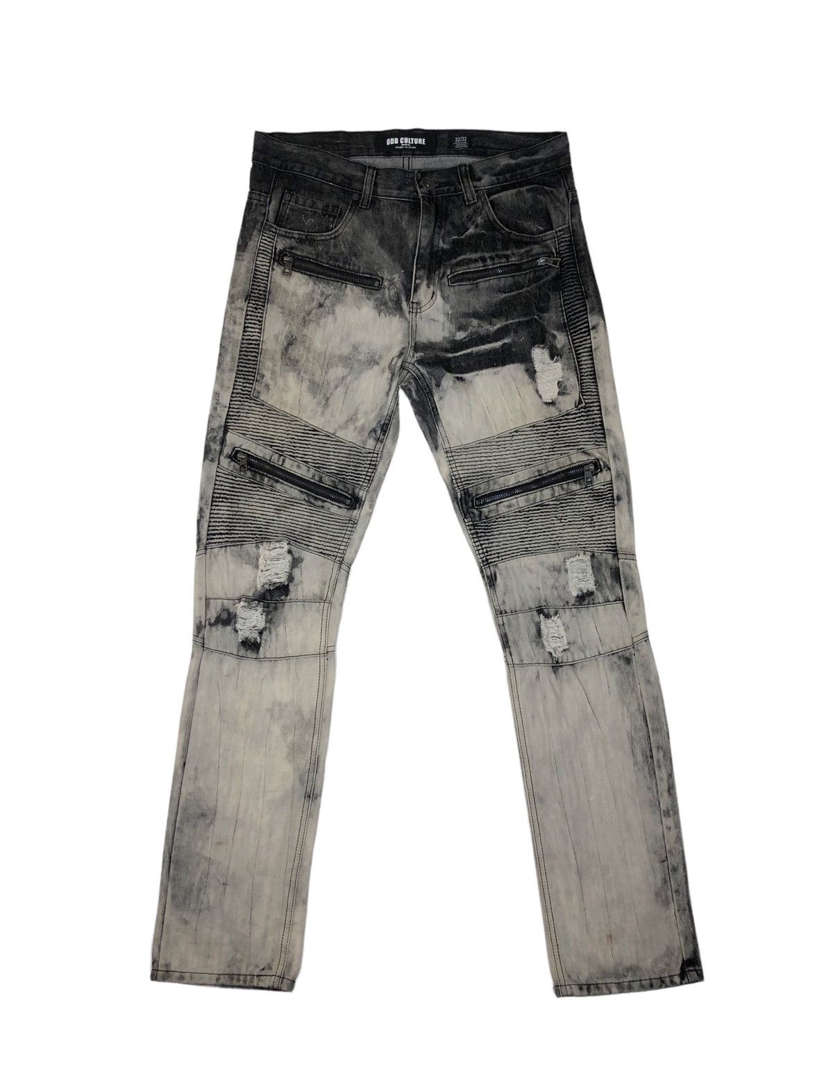 Japanese Brand Japanese Brand Odd Culture Acid Wash Biker Style Jeans Size US 35 - 1 Thumbnail