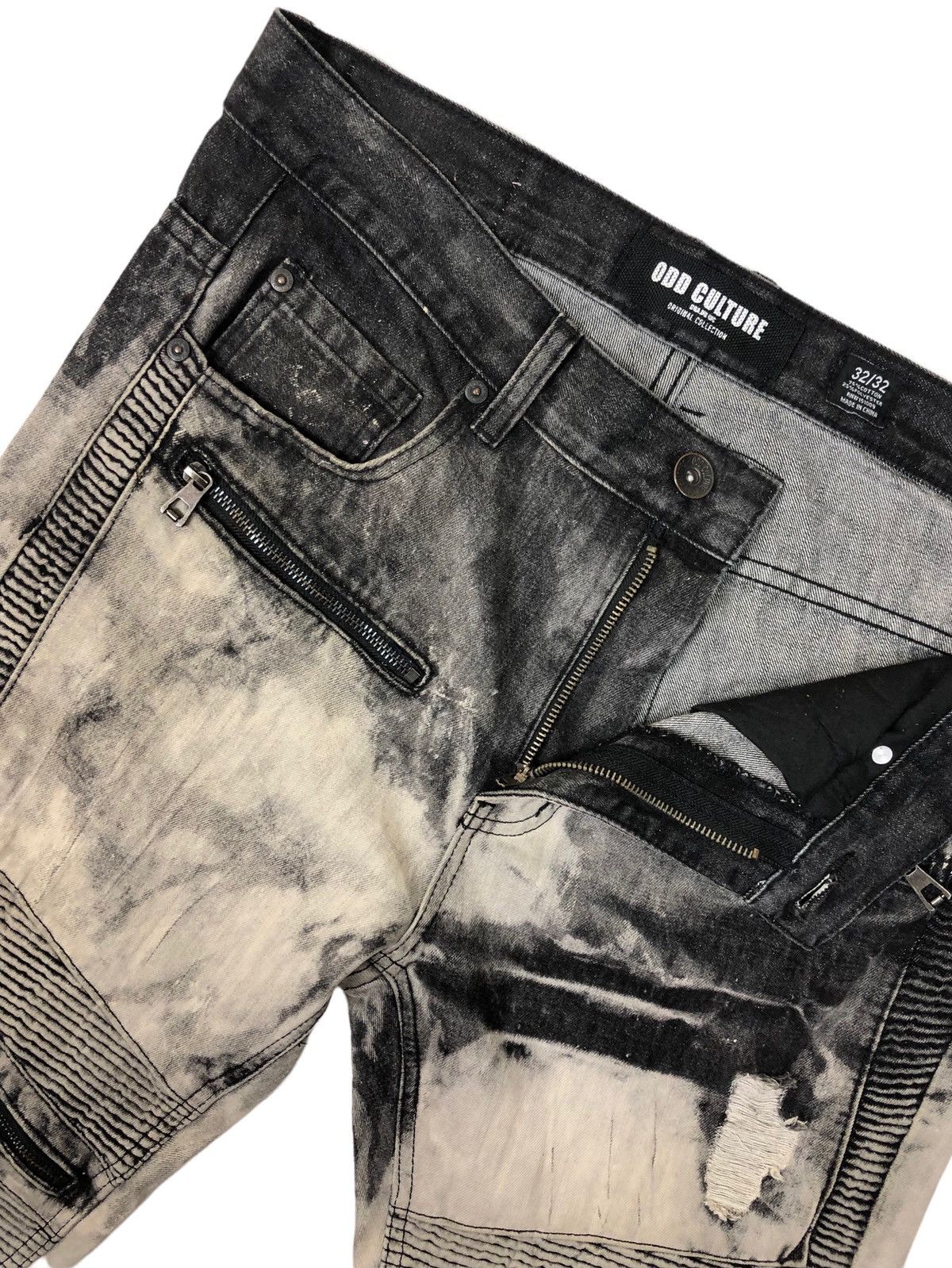 Japanese Brand Japanese Brand Odd Culture Acid Wash Biker Style Jeans Size US 35 - 7 Thumbnail