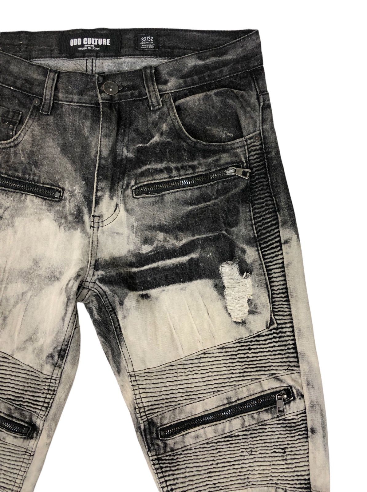 Japanese Brand Japanese Brand Odd Culture Acid Wash Biker Style Jeans Size US 35 - 6 Thumbnail