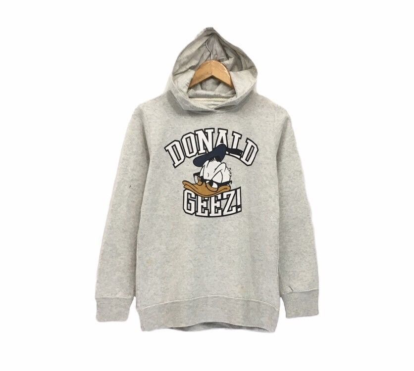 Donald Duck Hoodie Big Logo Spell Out Pullover
