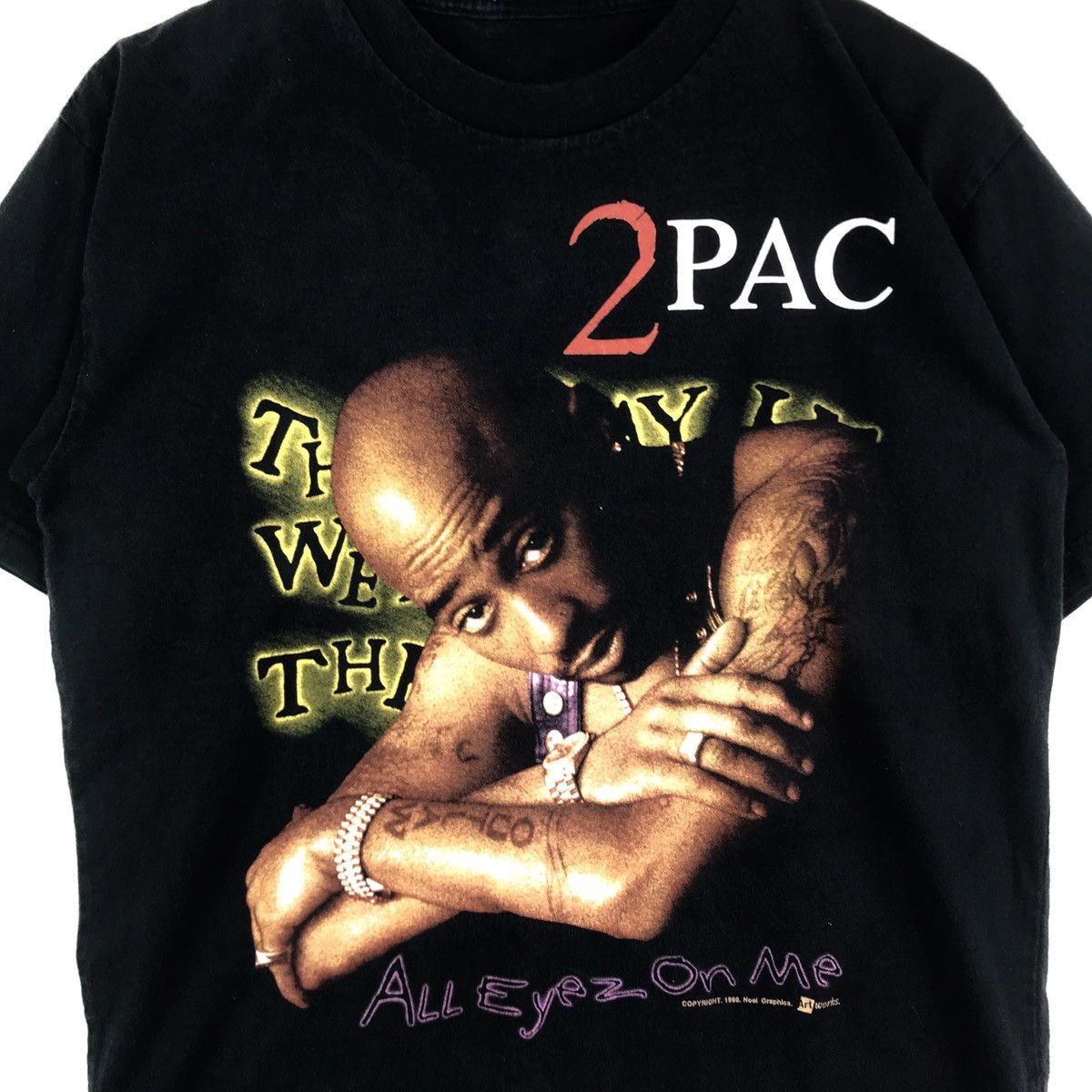 Rap Tees Vintage 1998 Tupac Shakur (2Pac) All Eyez On Me Thug Life Size US M / EU 48-50 / 2 - 2 Thumbnail