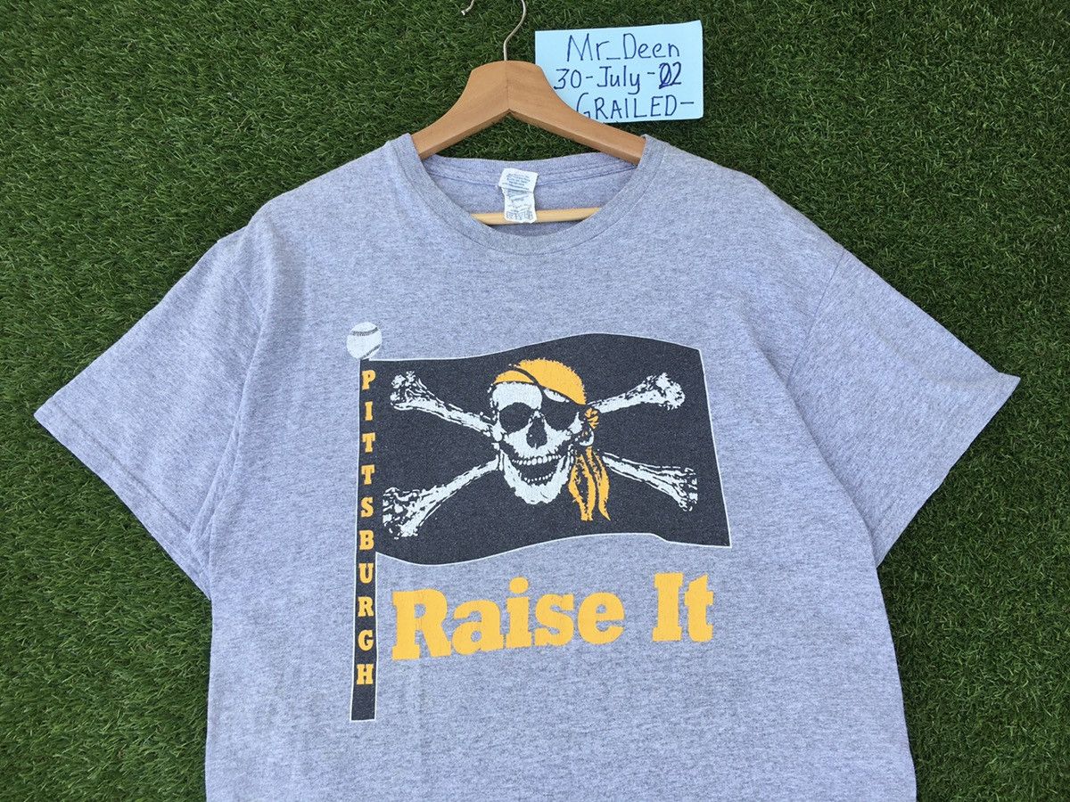 image of Pittsburgh Pirates Raise It Mlb Tshirt in Grey, Men's (Size Large)
