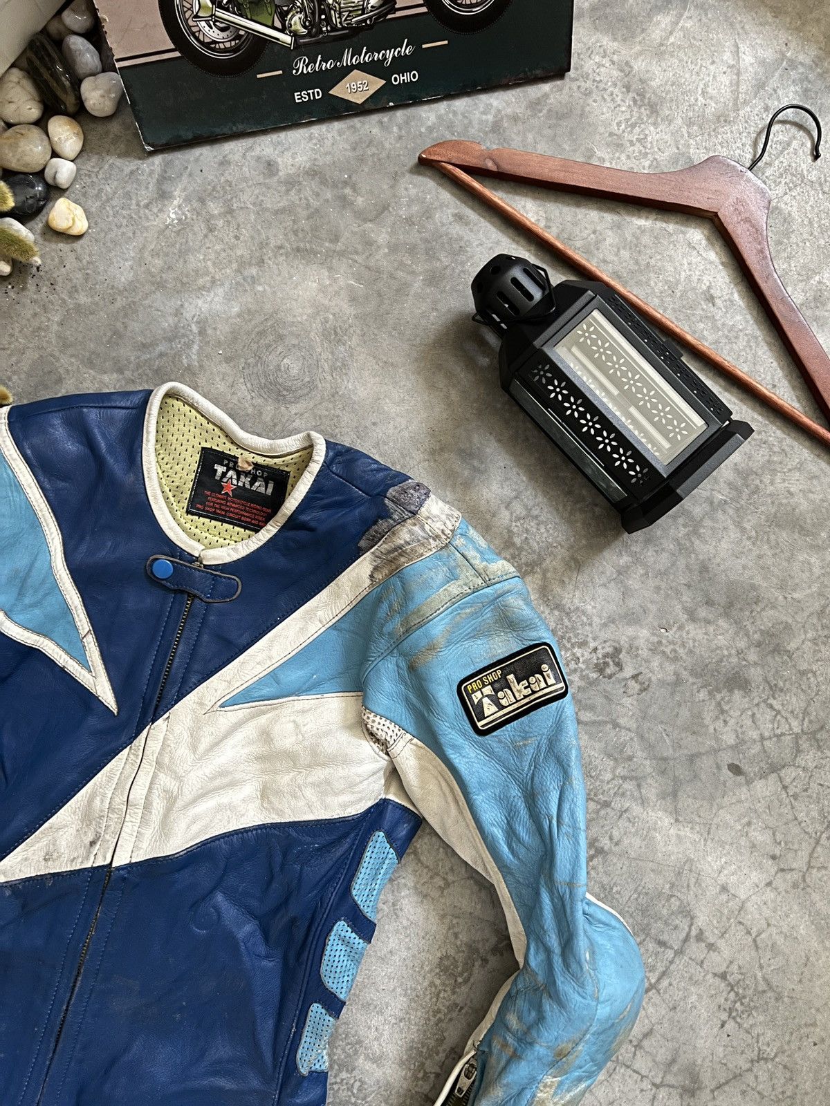 Leather 🔥 VTG 🔥 Japanese Takai Racing Leather Overall With Guard Size US 29 - 20 Thumbnail