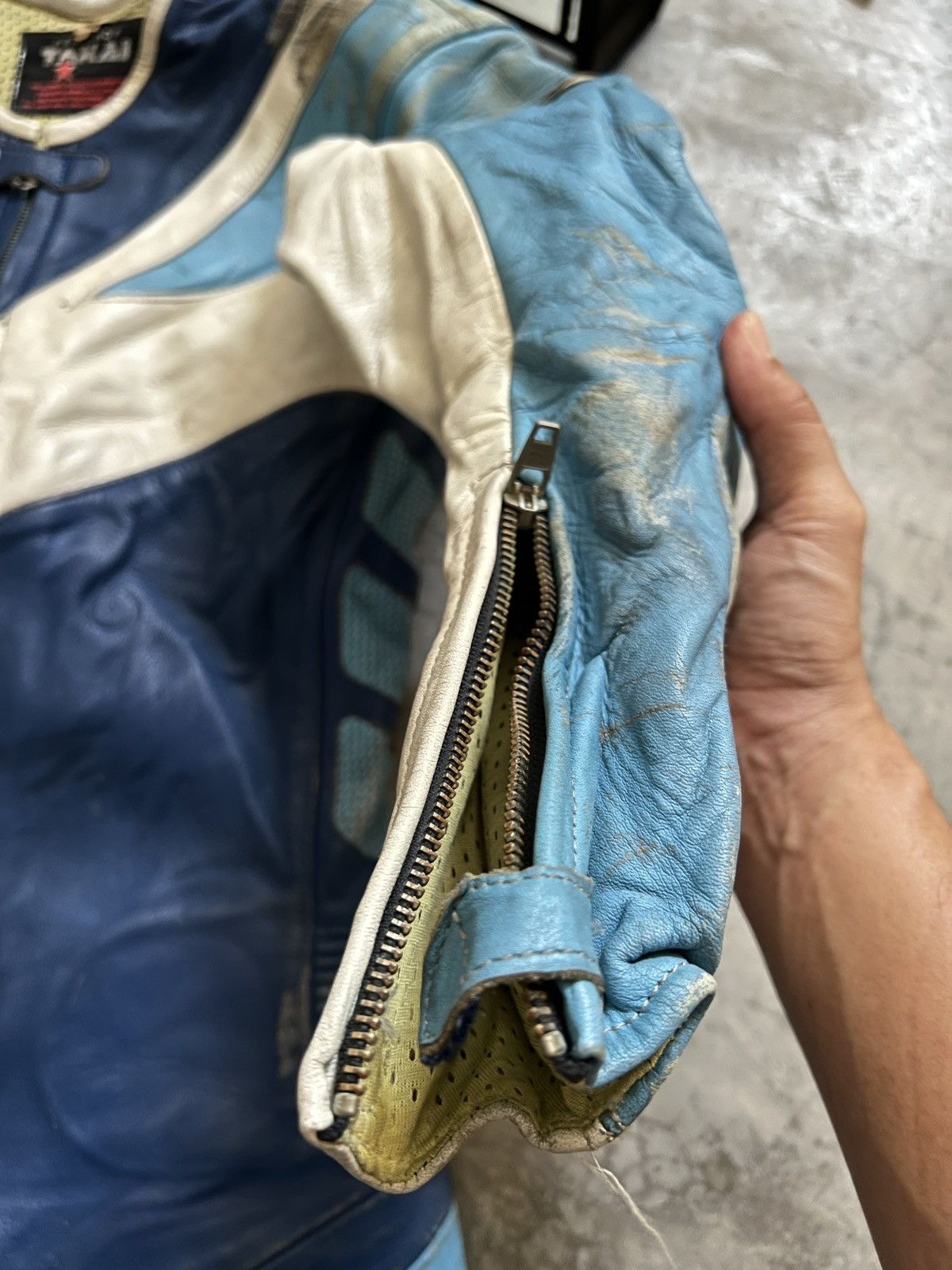 Leather 🔥 VTG 🔥 Japanese Takai Racing Leather Overall With Guard Size US 29 - 18 Thumbnail