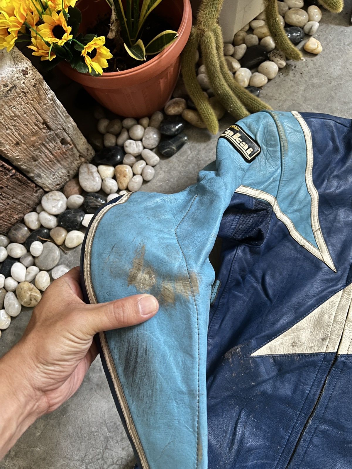 Leather 🔥 VTG 🔥 Japanese Takai Racing Leather Overall With Guard Size US 29 - 21 Thumbnail