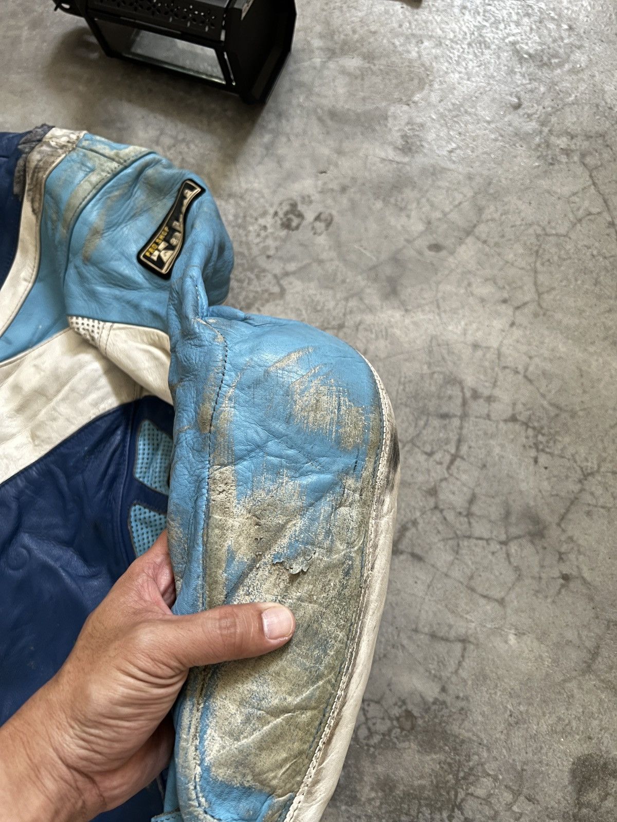 Leather 🔥 VTG 🔥 Japanese Takai Racing Leather Overall With Guard Size US 29 - 17 Thumbnail
