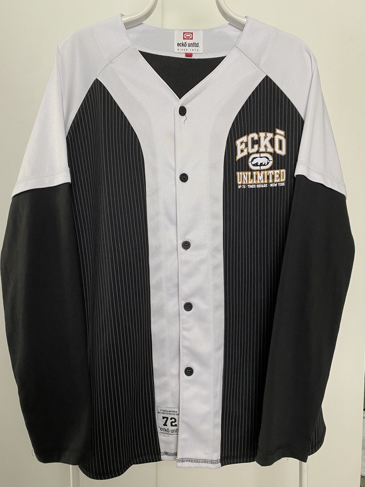 Ecko Unltd. 90s Ecko Unltd vintage black Jersey long sleeve Size US L / EU 52-54 / 3 - 1 Thumbnail