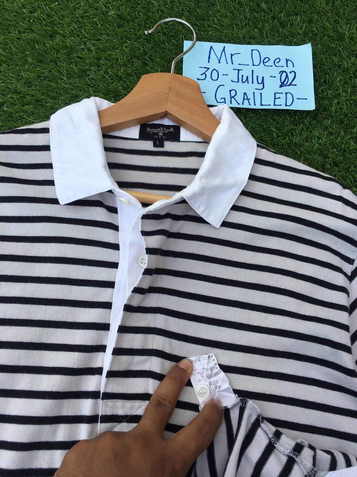 Margaret Howell Vintage Margaret Howell Stripes Polo Shirt Size US M / EU 48-50 / 2 - 8 Thumbnail